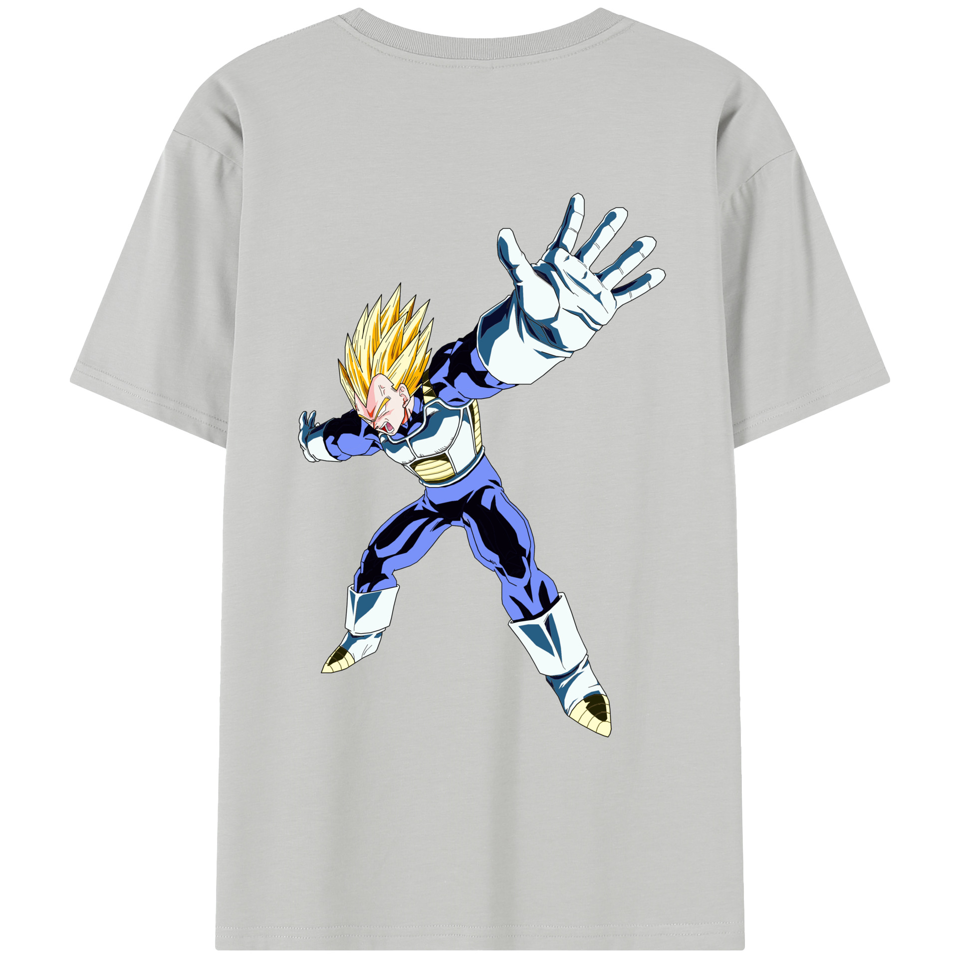 （画像用） ドラゴンボール ベジータ四世（Bejīta Yonsei）DRAGON BALL Vegeta IV 綿100％半袖Tシャツ（背面プリント）
