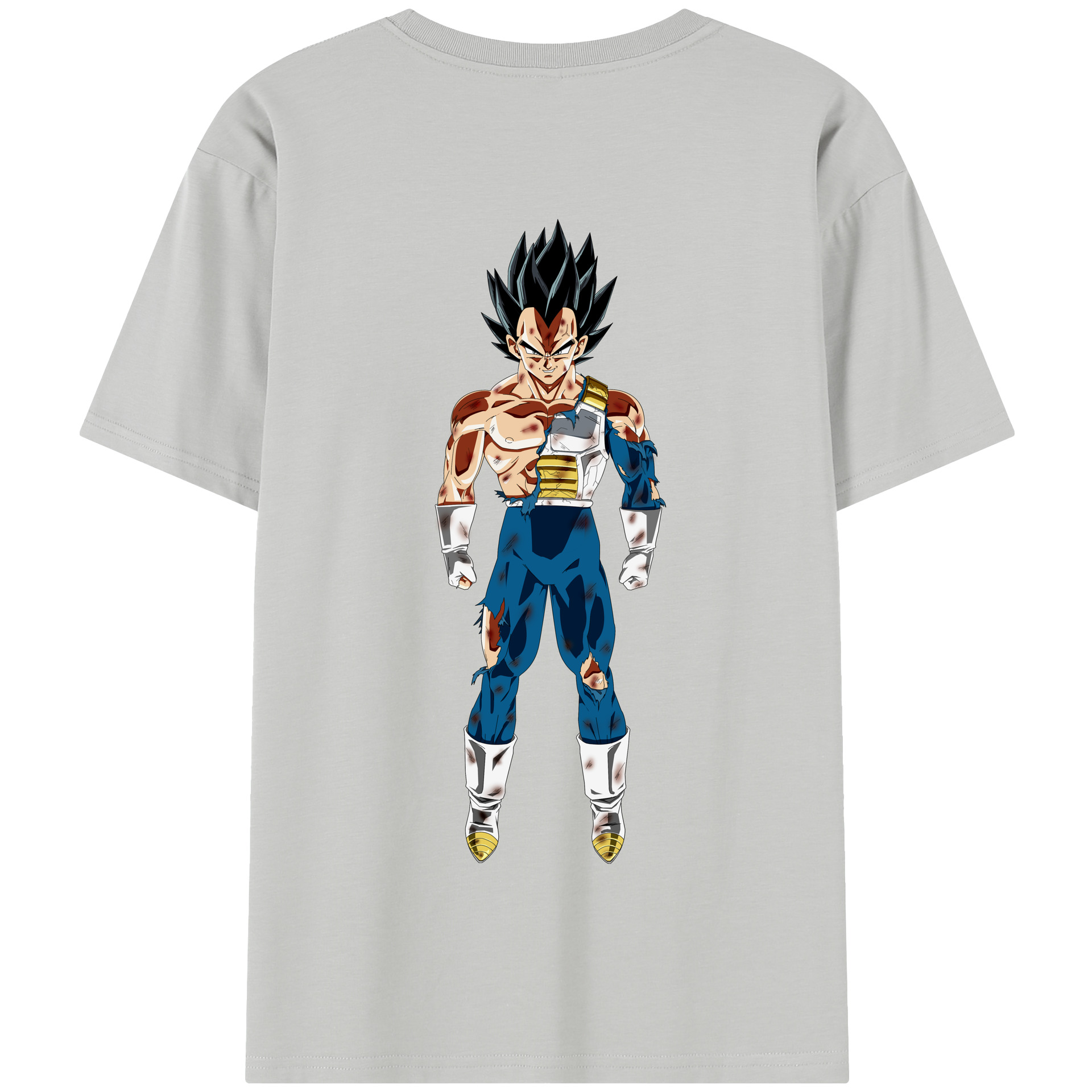 （画像用） ドラゴンボール ベジータ四世（Bejīta Yonsei）DRAGON BALL Vegeta IV 綿100％半袖Tシャツ（背面プリント）