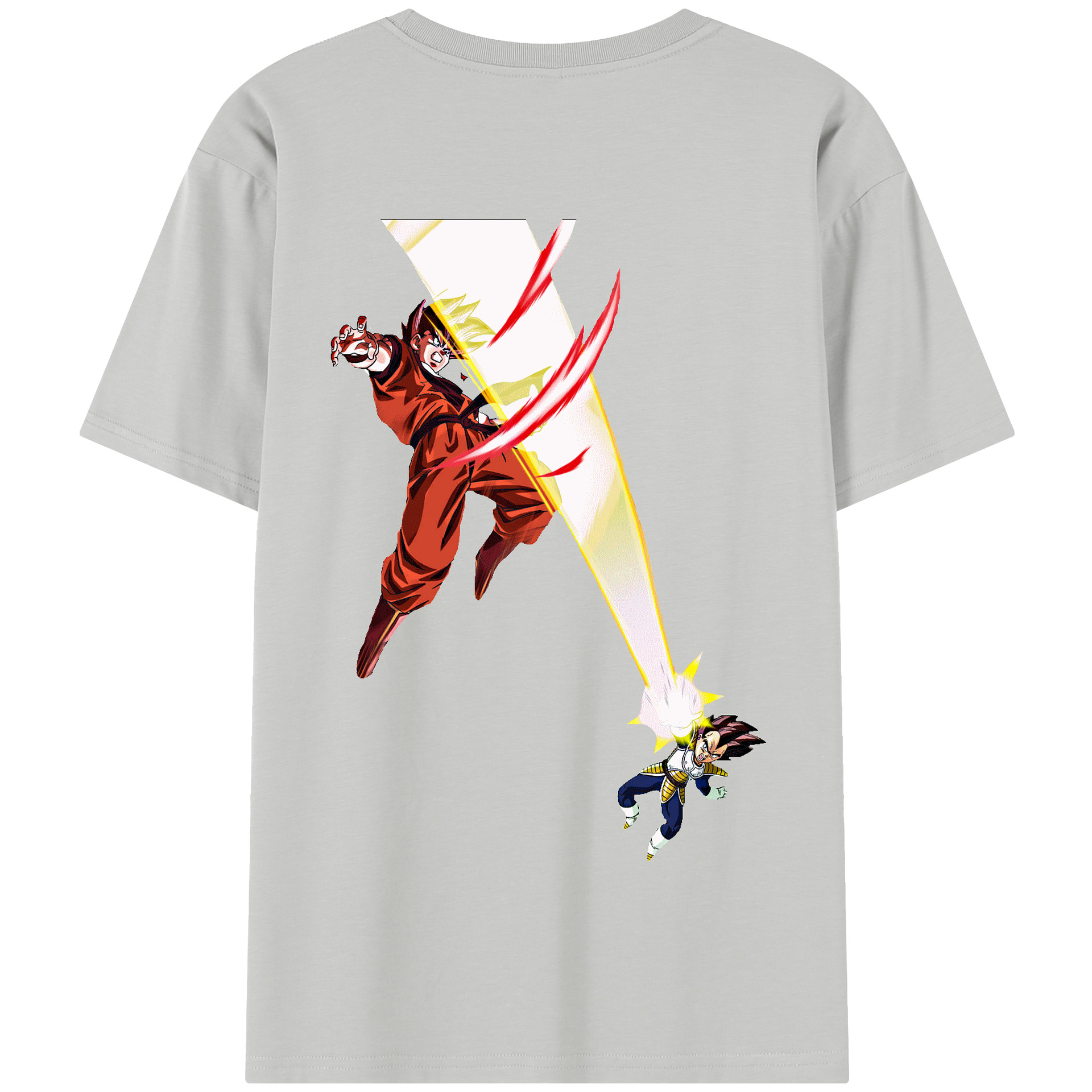 （画像用） ドラゴンボール ベジータ四世（Bejīta Yonsei）DRAGON BALL Vegeta IV 綿100％半袖Tシャツ（背面プリント）