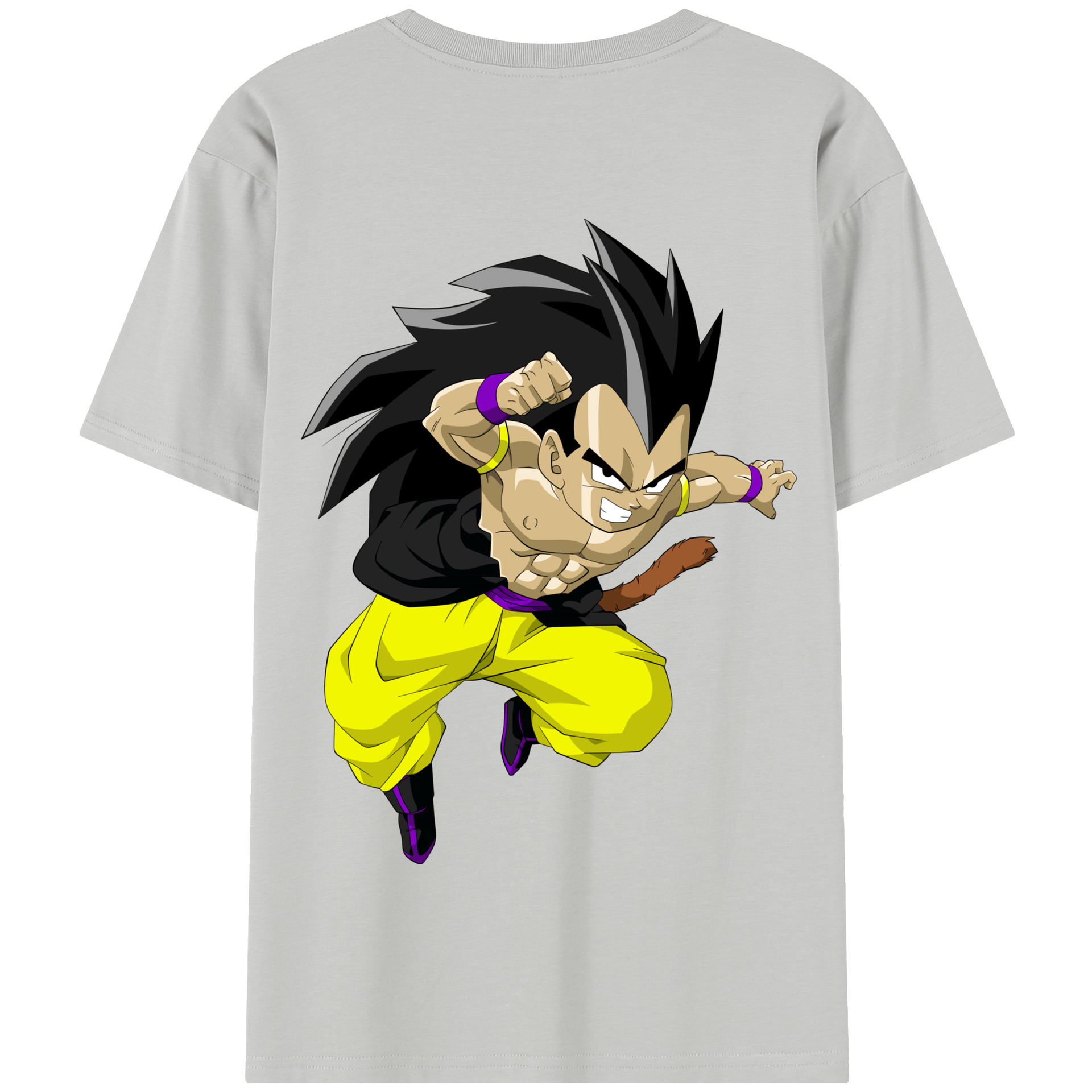 （画像用） ドラゴンボール ベジータ四世（Bejīta Yonsei）DRAGON BALL Vegeta IV 綿100％半袖Tシャツ（背面プリント）