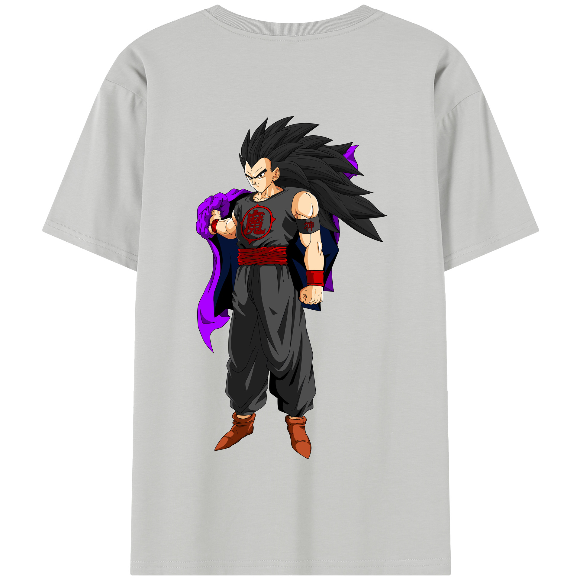（画像用） ドラゴンボール ベジータ四世（Bejīta Yonsei）DRAGON BALL Vegeta IV 綿100％半袖Tシャツ（背面プリント）