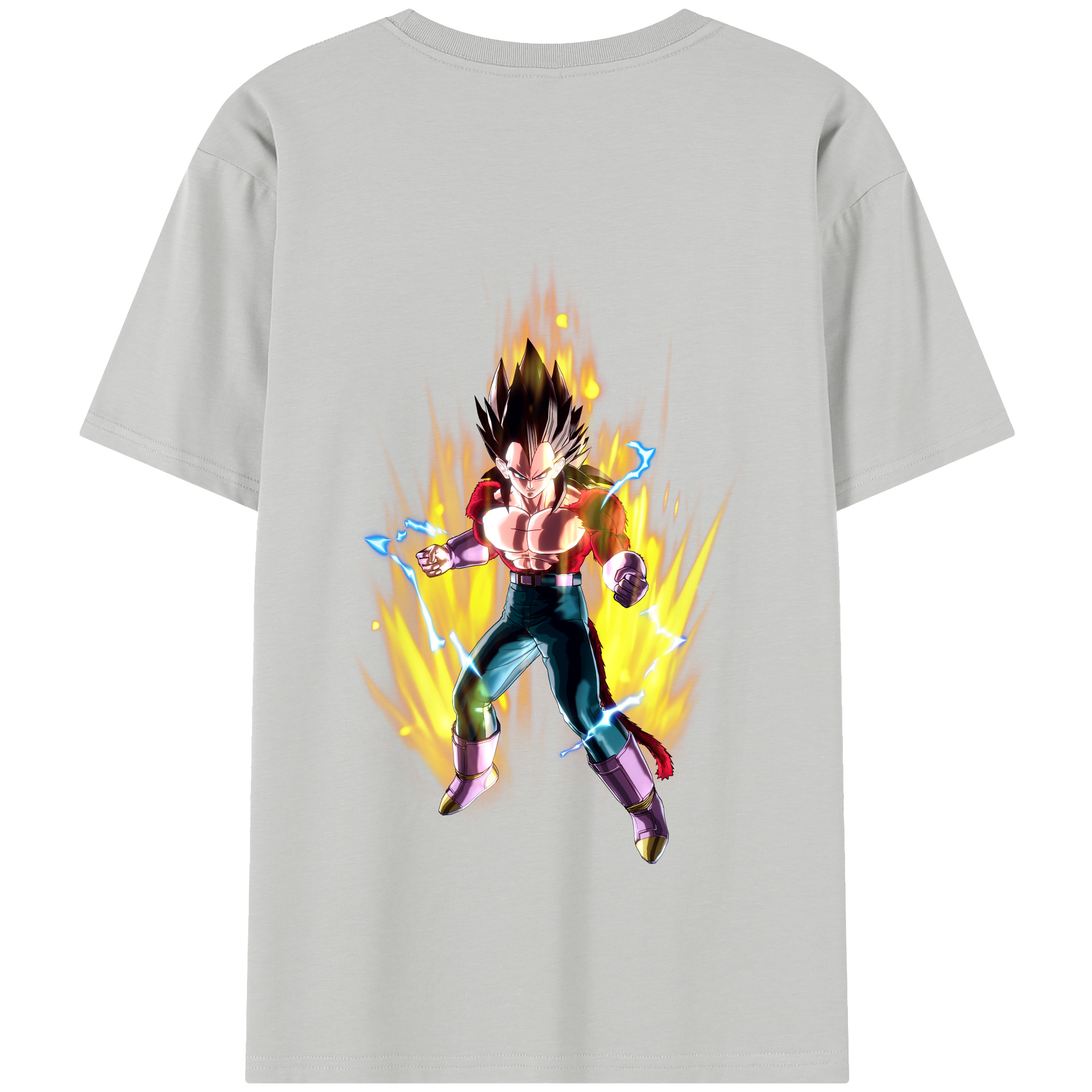 （画像用） ドラゴンボール ベジータ四世（Bejīta Yonsei）DRAGON BALL Vegeta IV 綿100％半袖Tシャツ（背面プリント）