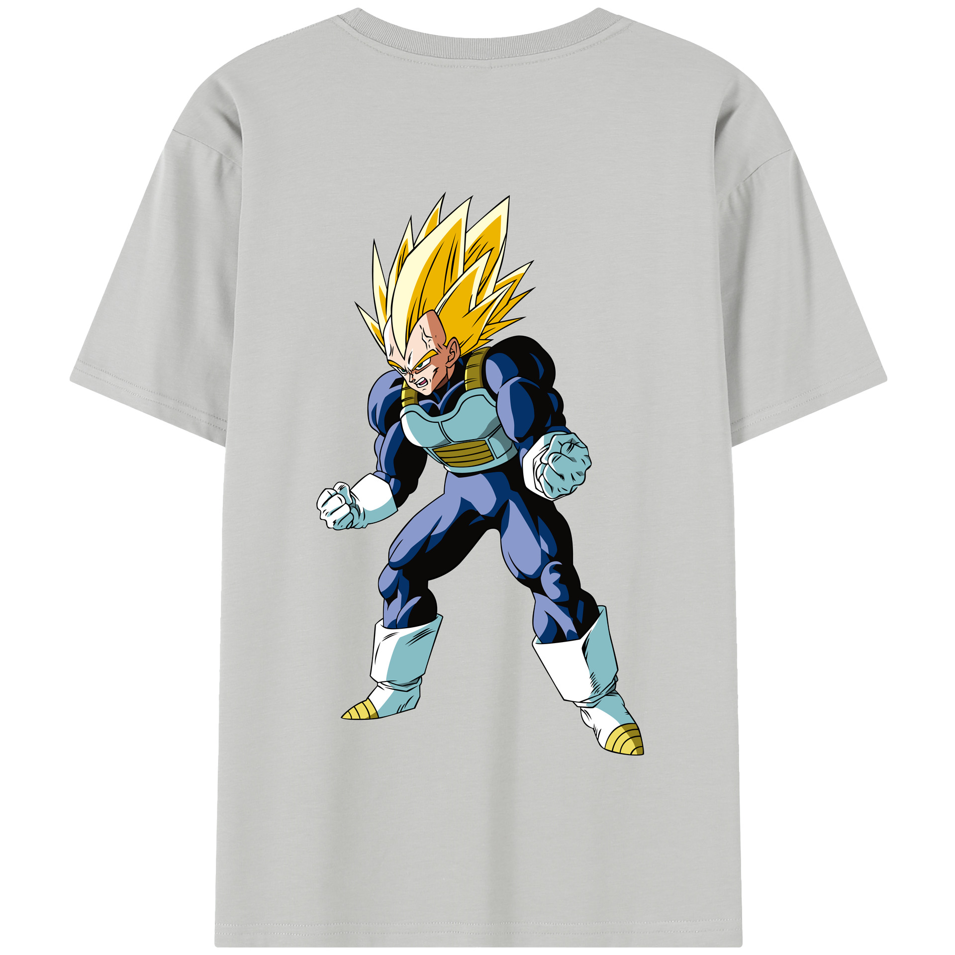 （画像用） ドラゴンボール ベジータ四世（Bejīta Yonsei）DRAGON BALL Vegeta IV 綿100％半袖Tシャツ（背面プリント）