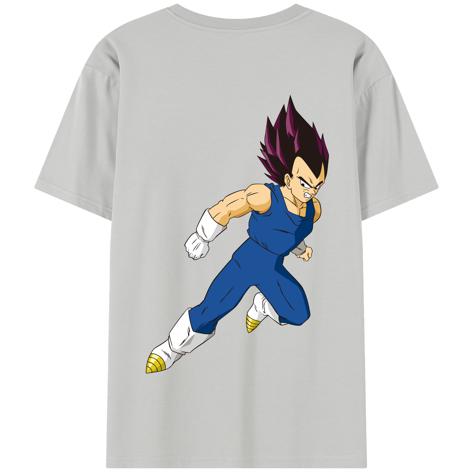 （画像用） ドラゴンボール ベジータ四世（Bejīta Yonsei）DRAGON BALL Vegeta IV 綿100％半袖Tシャツ（背面プリント）