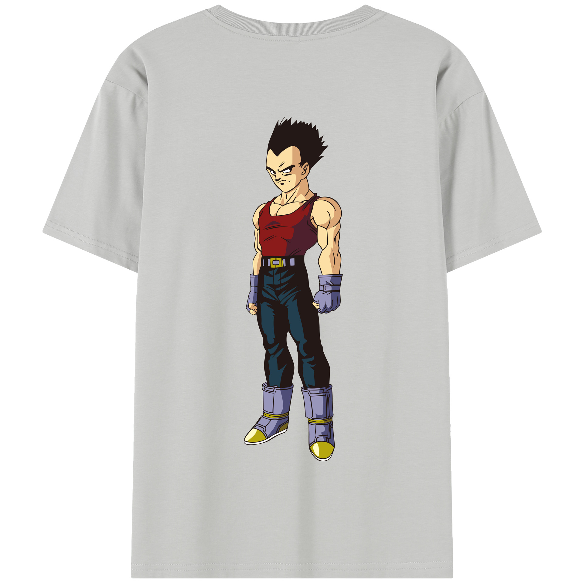 （画像用） ドラゴンボール ベジータ四世（Bejīta Yonsei）DRAGON BALL Vegeta IV 綿100％半袖Tシャツ（背面プリント）
