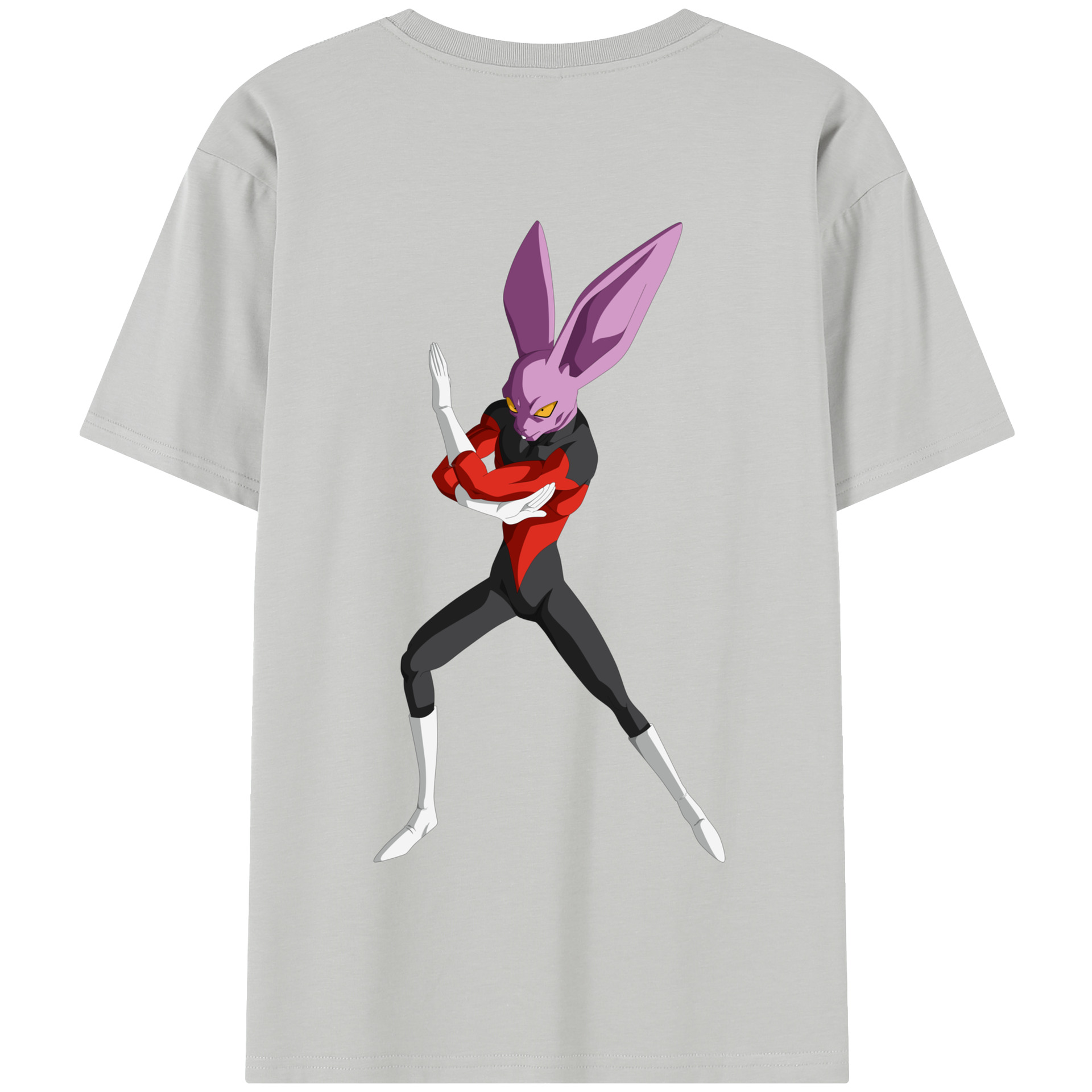 （画像用） ドラゴンボール ビルス 破壊神ビルス DRAGON BALL Beerus Birusu 綿100％半袖Tシャツ（背面プリント）