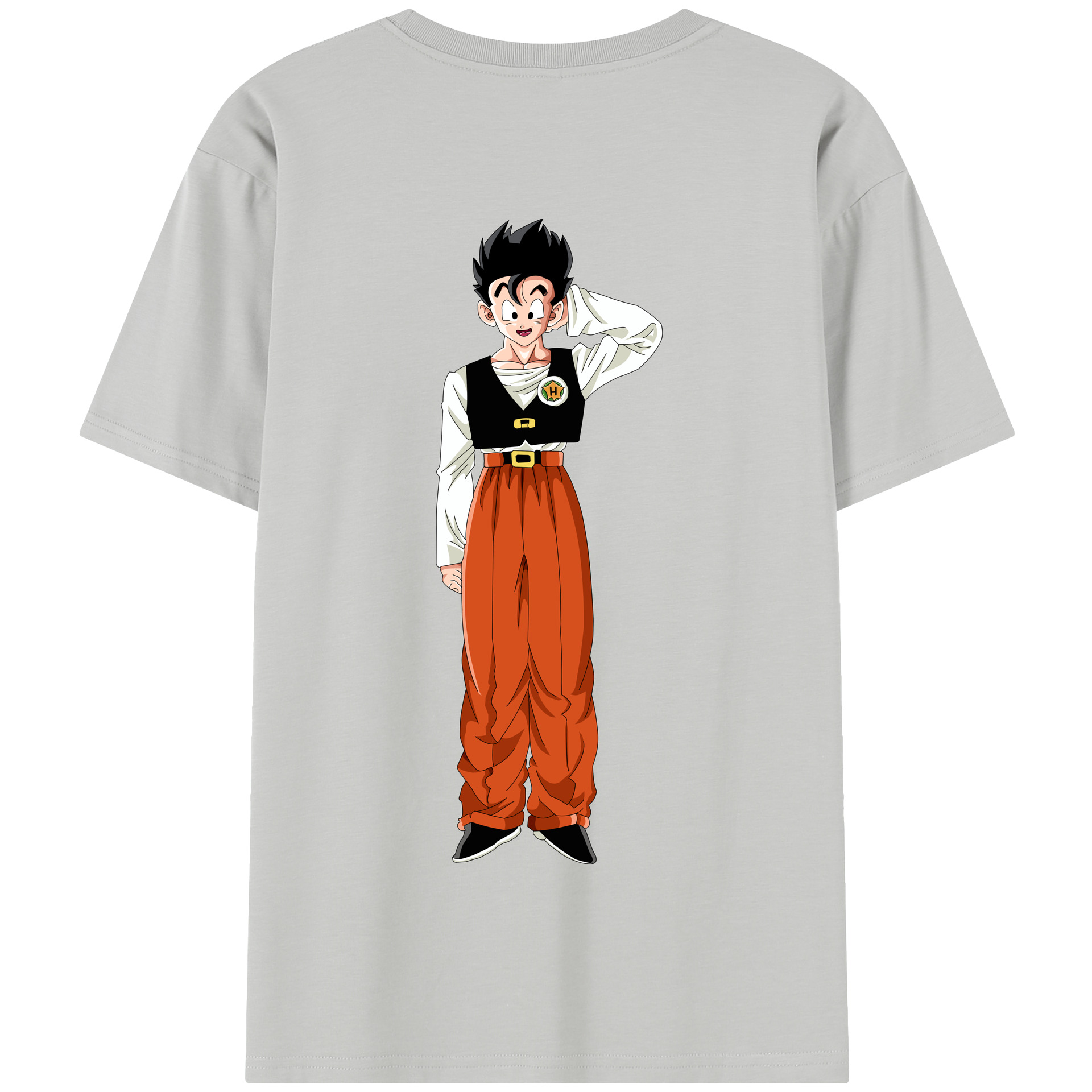 （画像用） ドラゴンボール 孫 悟飯（そんごはん）DRAGON BALL Son Gohan 綿100％半袖Tシャツ（背面プリント）