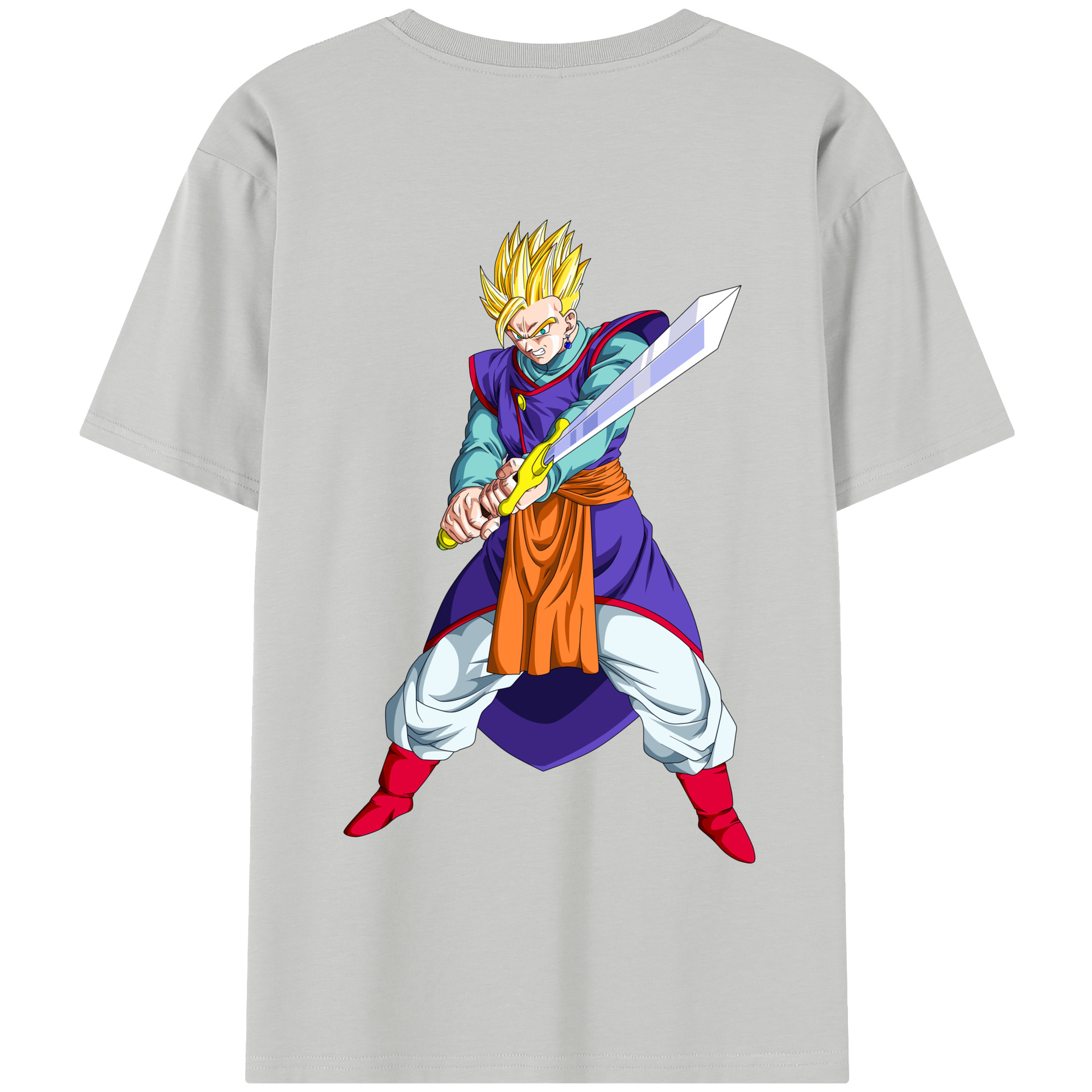 （画像用） ドラゴンボール 孫 悟飯（そんごはん）DRAGON BALL Son Gohan 綿100％半袖Tシャツ（背面プリント）