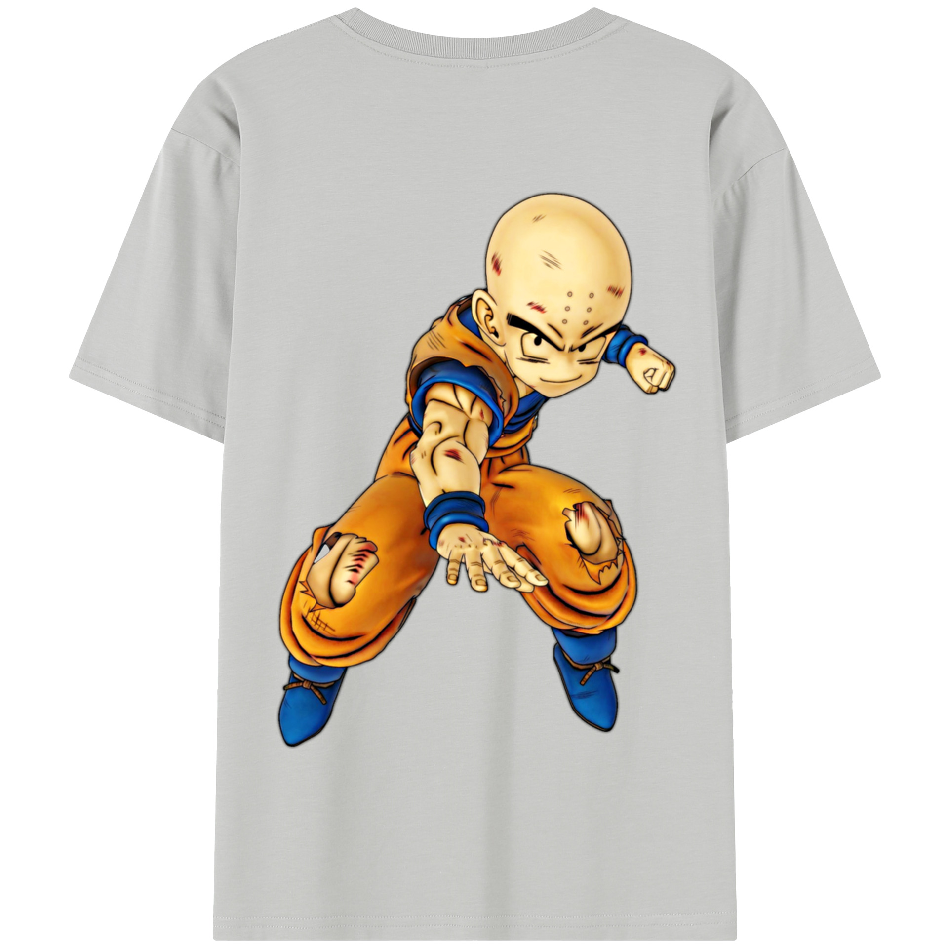 （画像用） ドラゴンボール クリリン DRAGON BALL krillin 綿100％半袖Tシャツ（背面プリント）