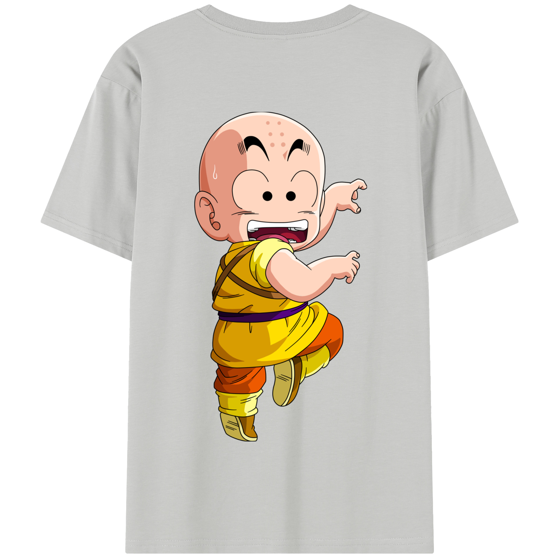 （画像用） ドラゴンボール クリリン DRAGON BALL krillin 綿100％半袖Tシャツ（背面プリント）