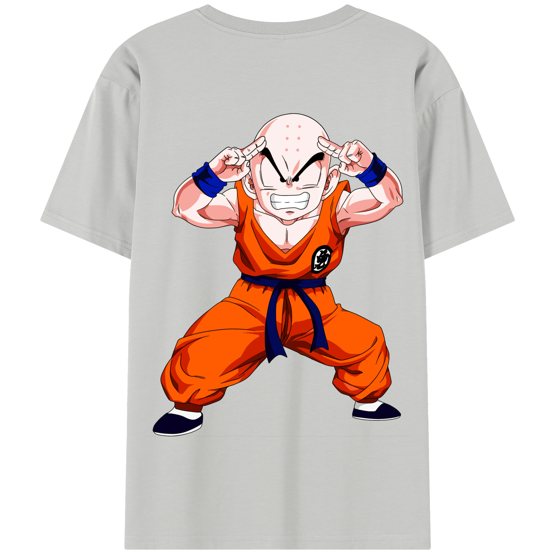 （画像用） ドラゴンボール クリリン DRAGON BALL krillin 綿100％半袖Tシャツ（背面プリント）