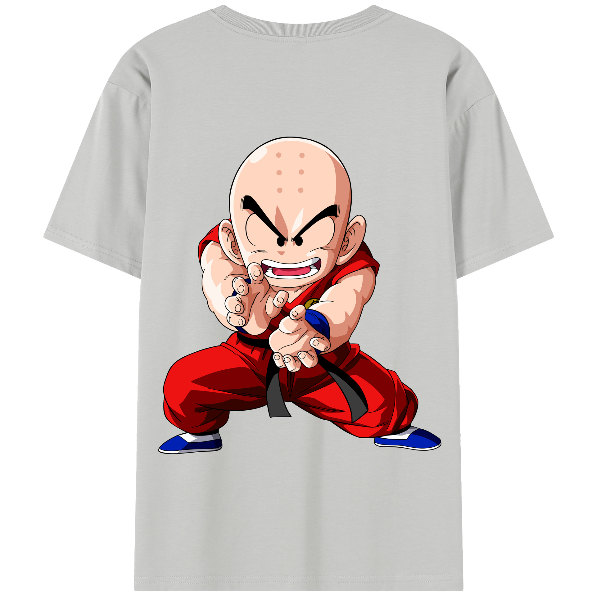 （画像用） ドラゴンボール クリリン DRAGON BALL krillin 綿100％半袖Tシャツ（背面プリント）