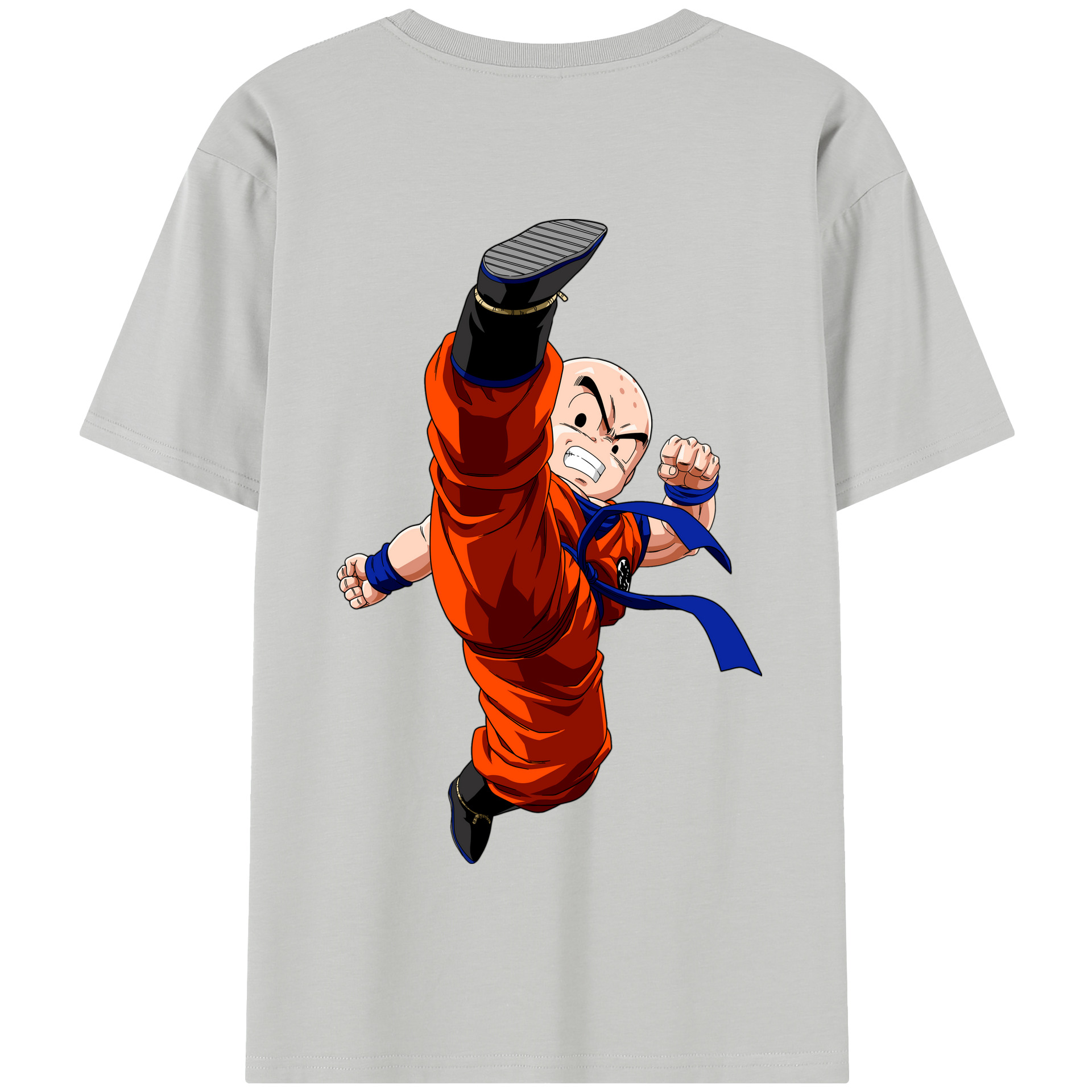 （画像用） ドラゴンボール クリリン DRAGON BALL krillin 綿100％半袖Tシャツ（背面プリント）
