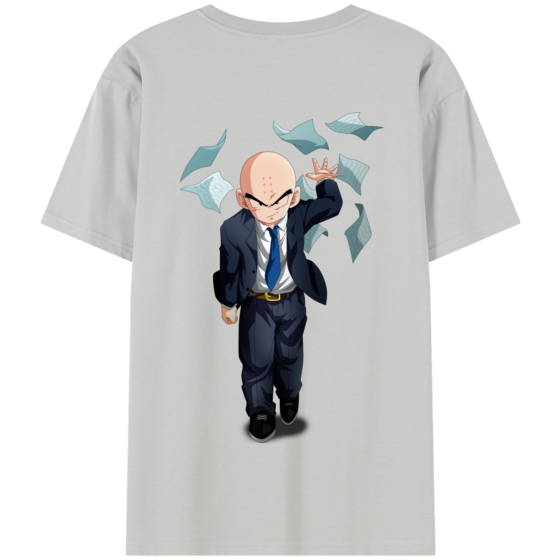 （画像用） ドラゴンボール クリリン DRAGON BALL krillin 綿100％半袖Tシャツ（背面プリント）