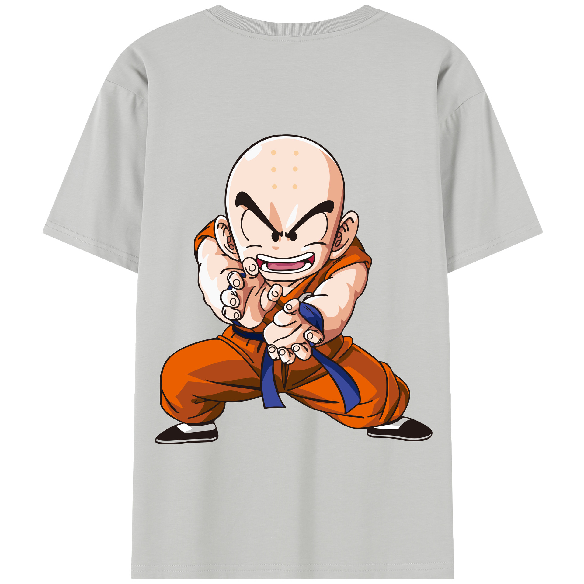 （画像用） ドラゴンボール クリリン DRAGON BALL krillin 綿100％半袖Tシャツ（背面プリント）