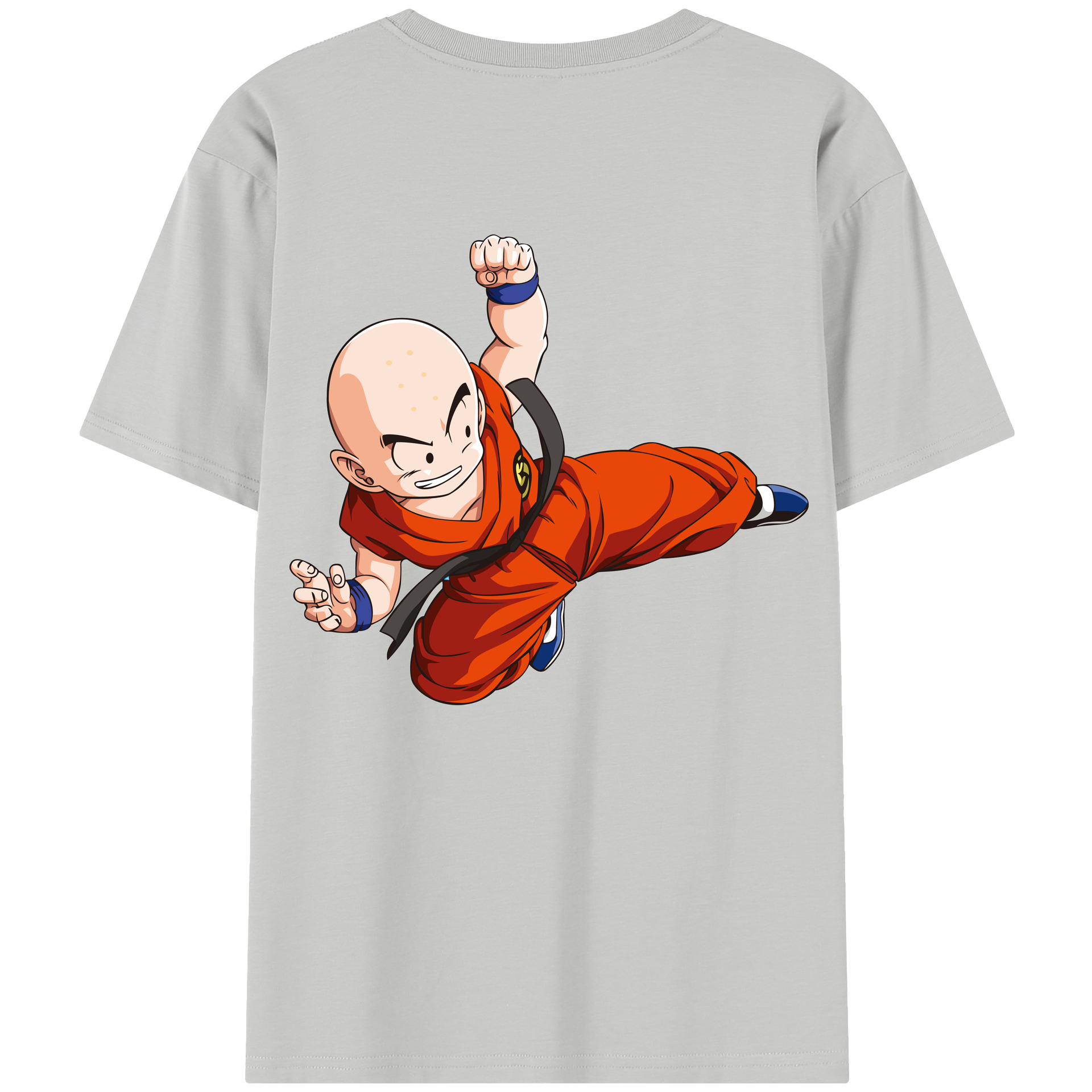 （画像用） ドラゴンボール クリリン DRAGON BALL krillin 綿100％半袖Tシャツ（背面プリント）