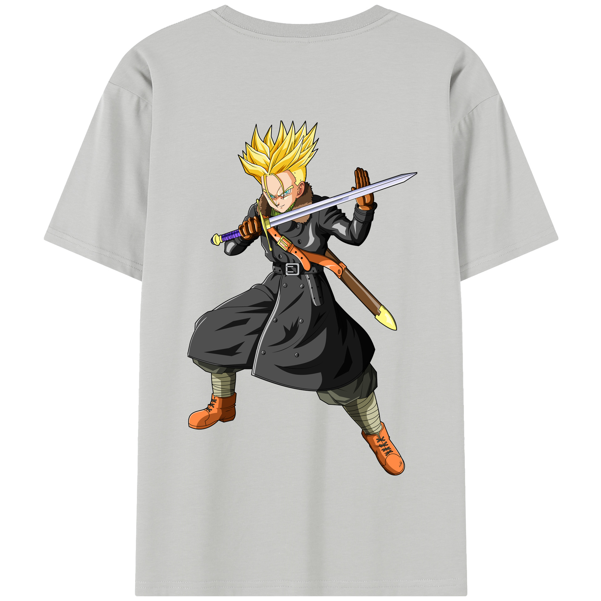 （画像用） ドラゴンボール トランクス（Torankusu）DRAGON BALL Trunks 綿100％半袖Tシャツ（背面プリント）