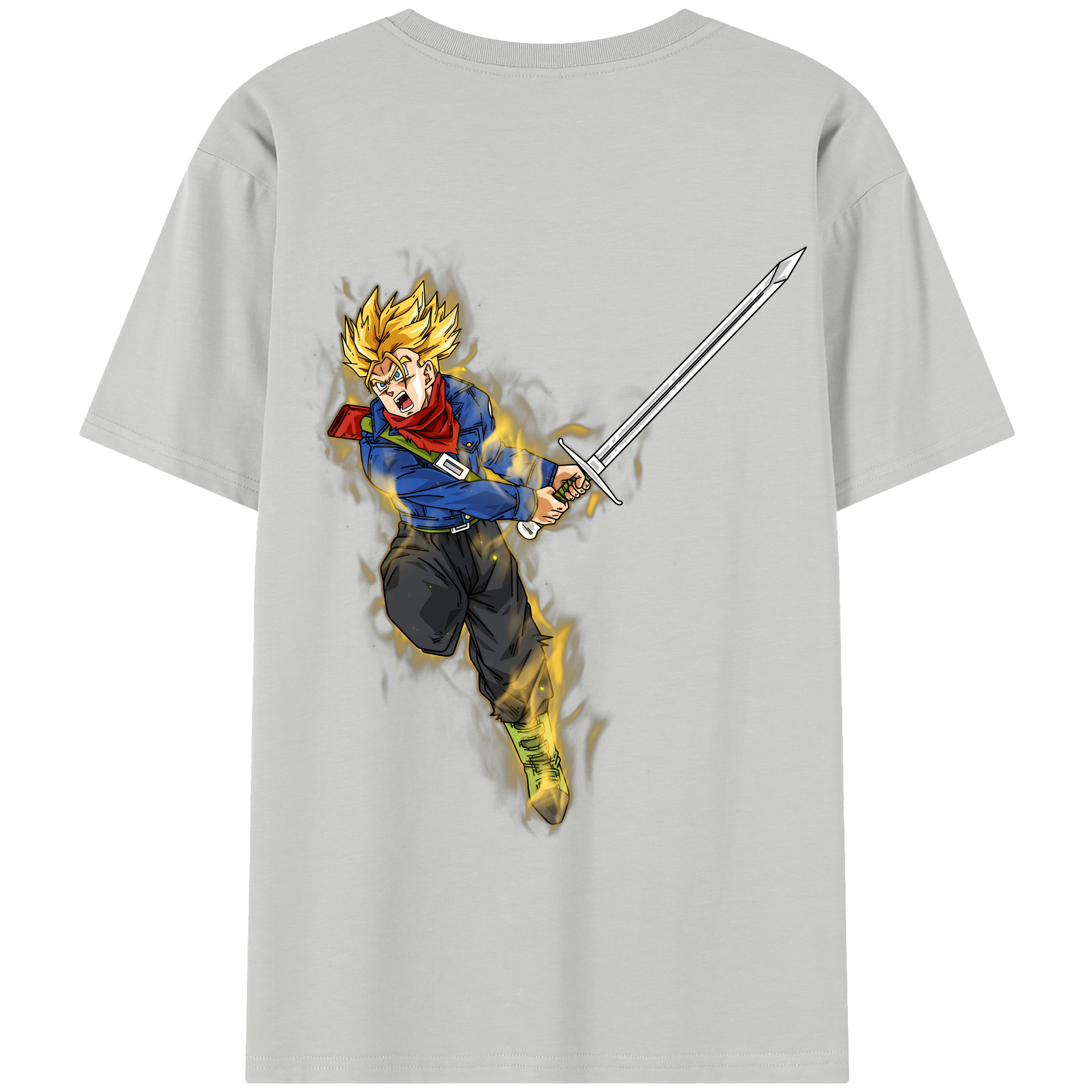 （画像用） ドラゴンボール トランクス（Torankusu）DRAGON BALL Trunks 綿100％半袖Tシャツ（背面プリント）