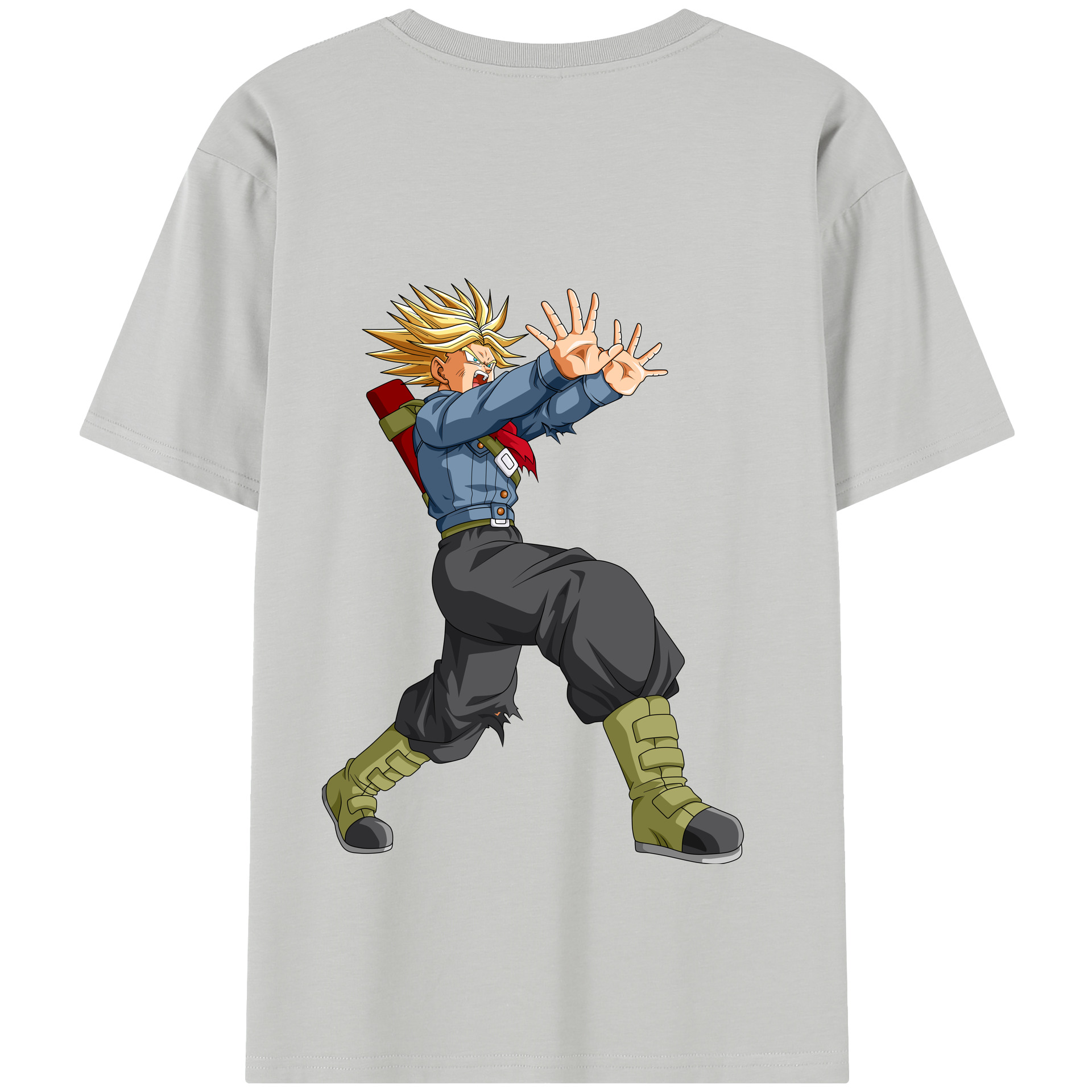 （画像用） ドラゴンボール トランクス（Torankusu）DRAGON BALL Trunks 綿100％半袖Tシャツ（背面プリント）