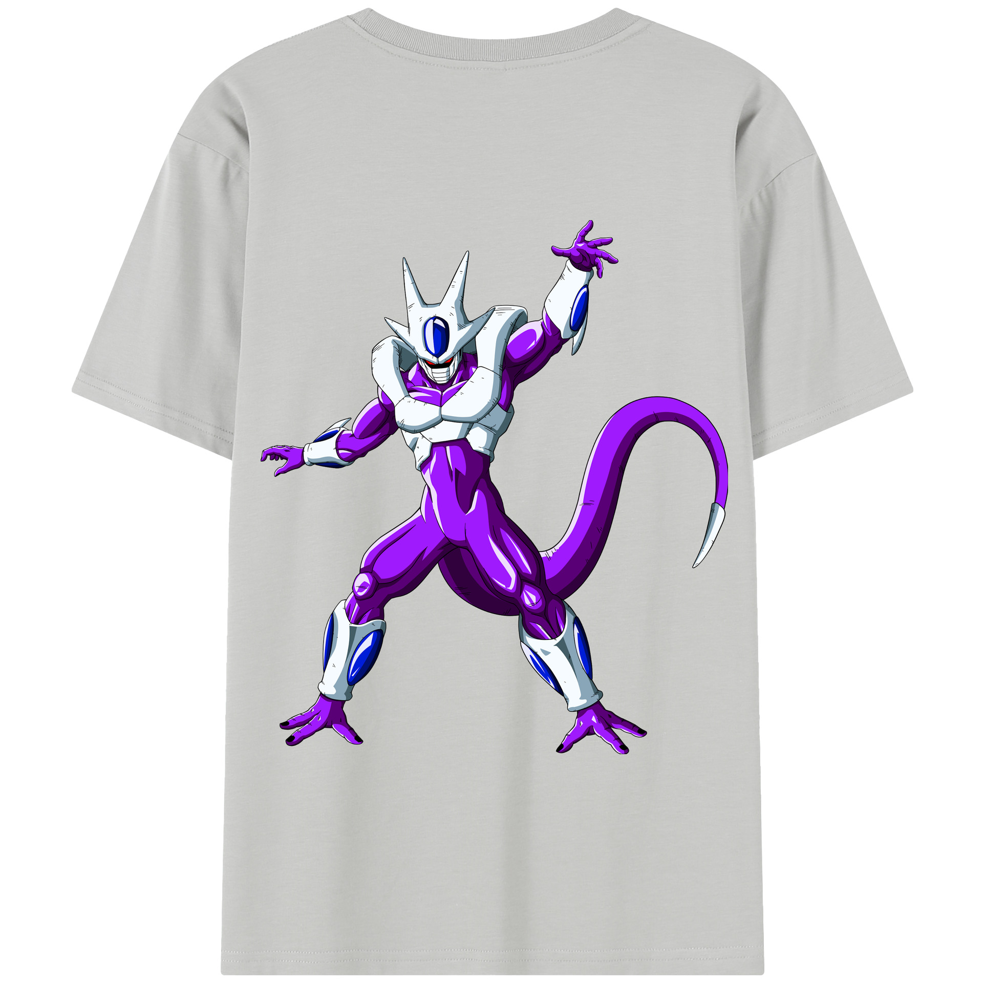 （画像用） ドラゴンボール クウラ DRAGON BALL Cooler Coora 綿100％半袖Tシャツ（背面プリント）
