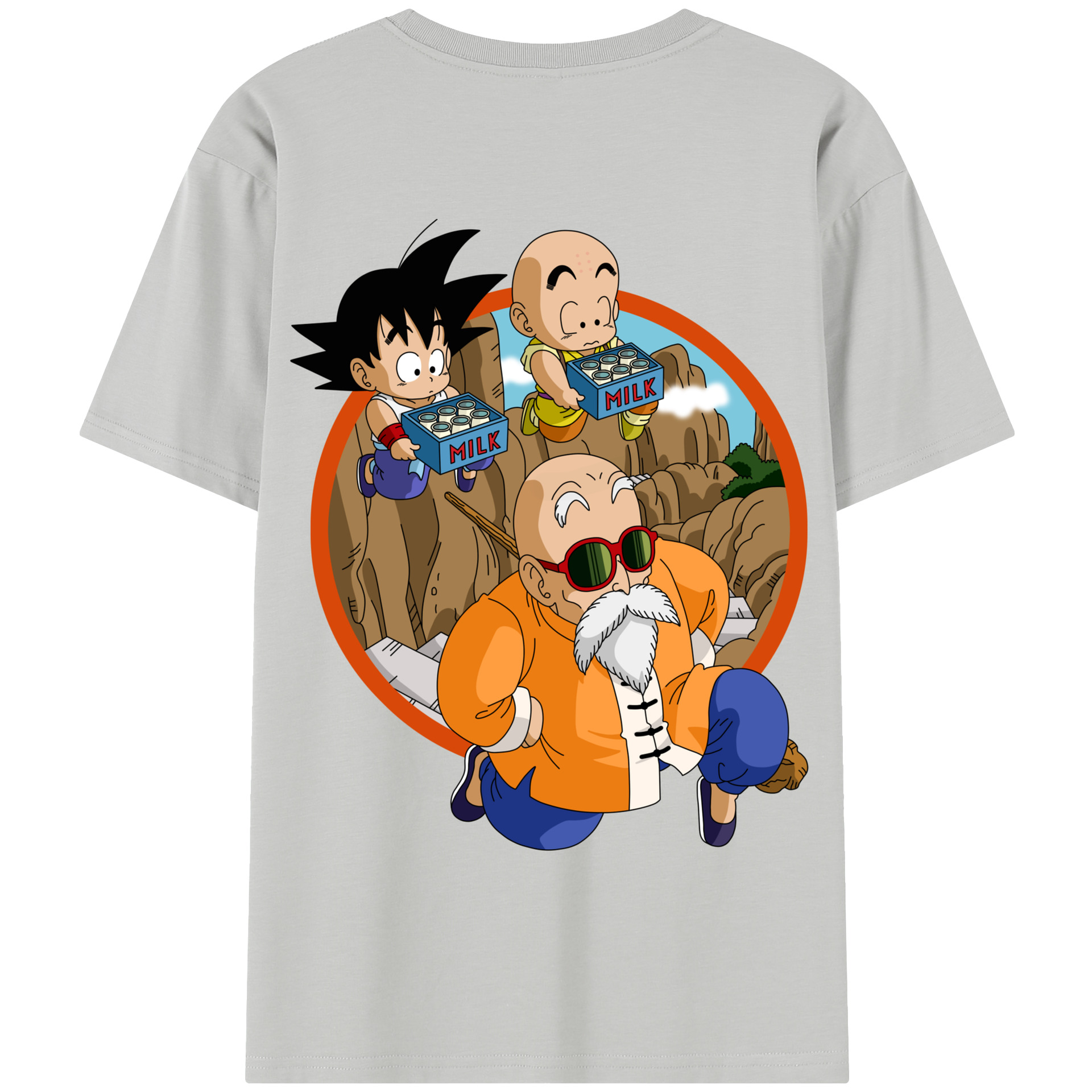（画像用） ドラゴンボール 亀仙人（かめせんにん） DRAGON BALL Master Roshi Kame Sennin 綿100％半袖Tシャツ（背面プリント）