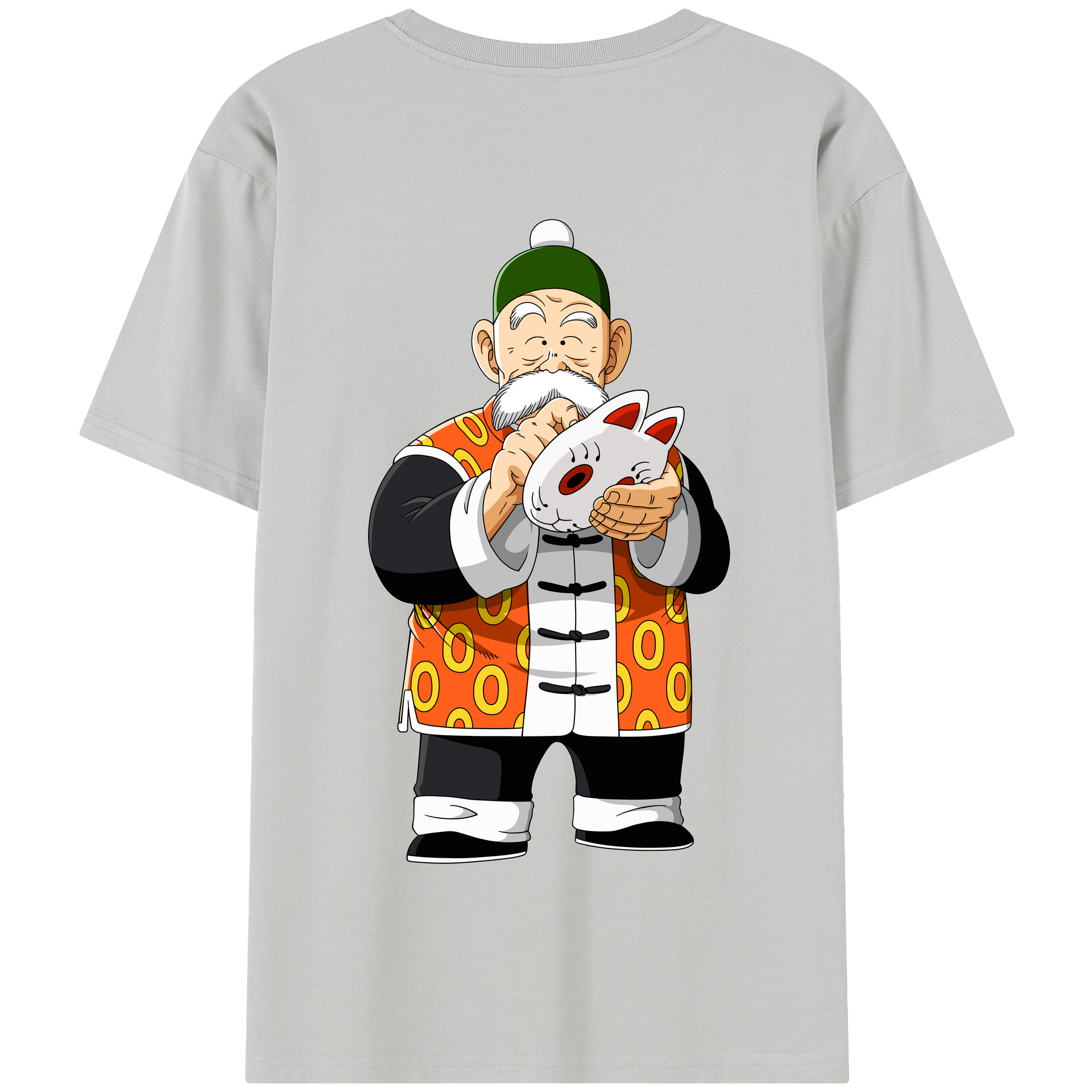 （画像用） ドラゴンボール 亀仙人（かめせんにん） DRAGON BALL Master Roshi Kame Sennin 綿100％半袖Tシャツ（背面プリント）