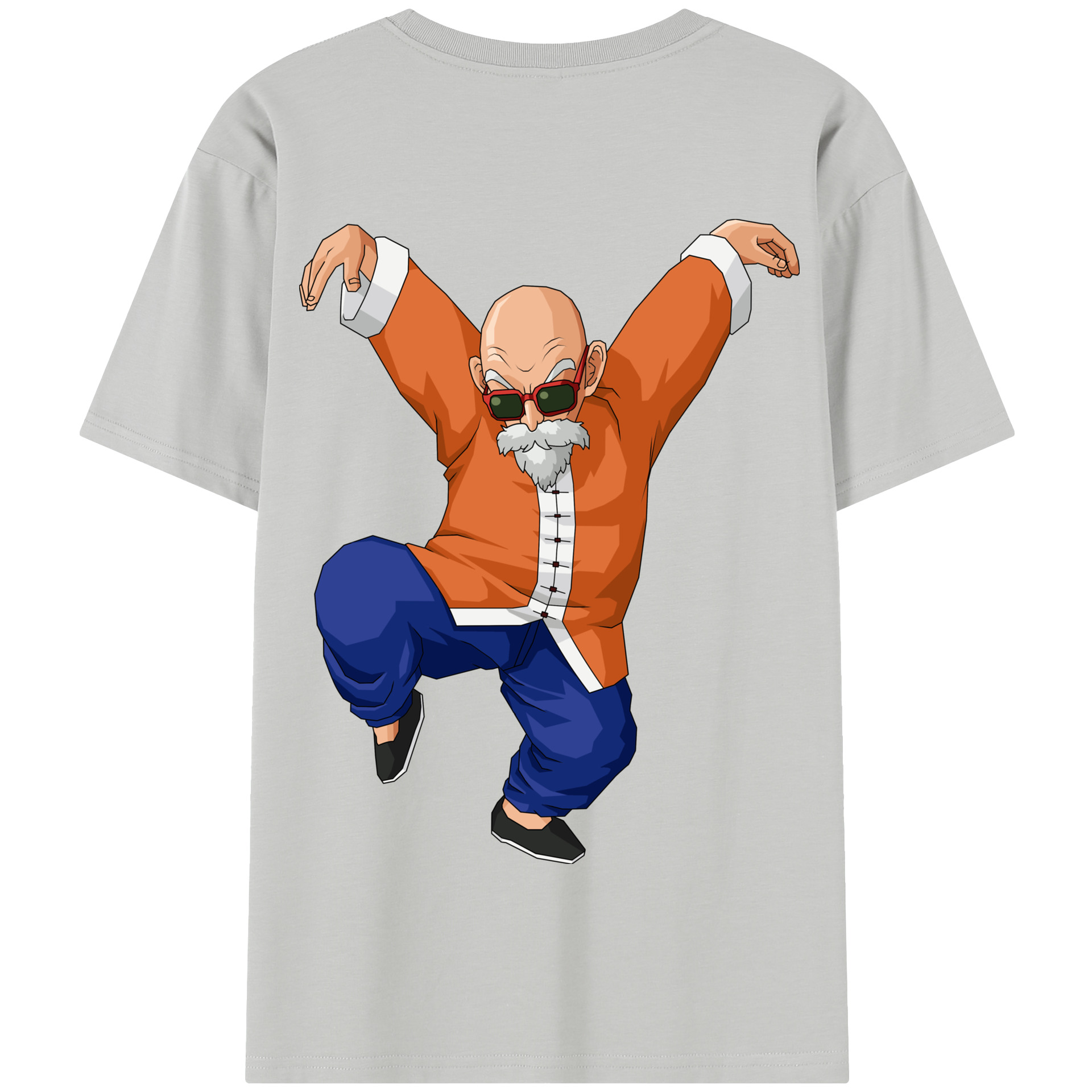 （画像用） ドラゴンボール 亀仙人（かめせんにん） DRAGON BALL Master Roshi Kame Sennin 綿100％半袖Tシャツ（背面プリント）