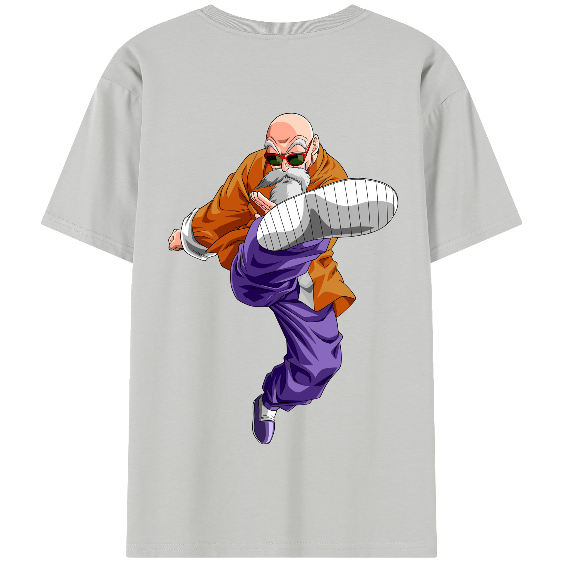 （画像用） ドラゴンボール 亀仙人（かめせんにん） DRAGON BALL Master Roshi Kame Sennin 綿100％半袖Tシャツ（背面プリント）