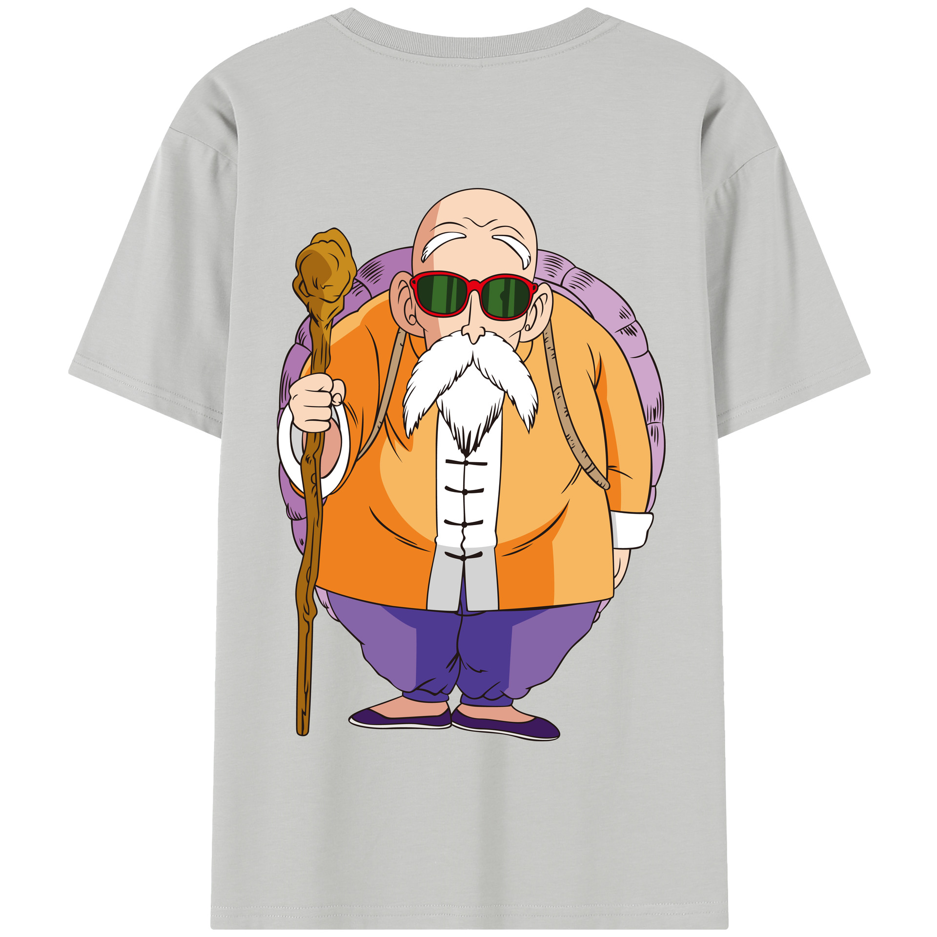 （画像用） ドラゴンボール 亀仙人（かめせんにん） DRAGON BALL Master Roshi Kame Sennin 綿100％半袖Tシャツ（背面プリント）