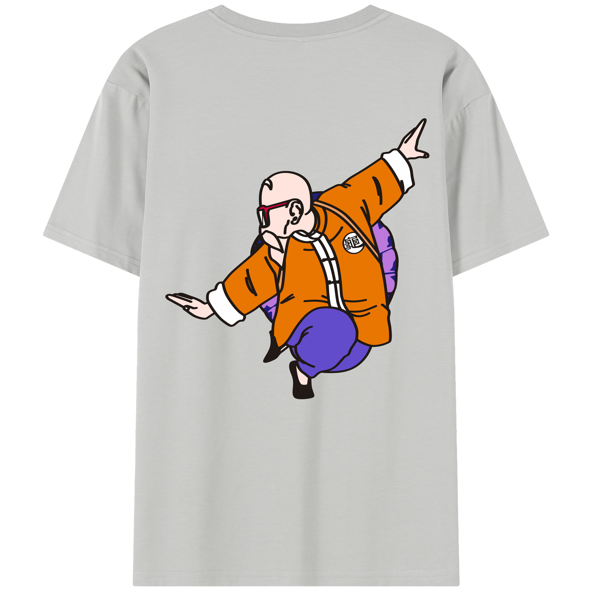 （画像用） ドラゴンボール 亀仙人（かめせんにん） DRAGON BALL Master Roshi Kame Sennin 綿100％半袖Tシャツ（背面プリント）