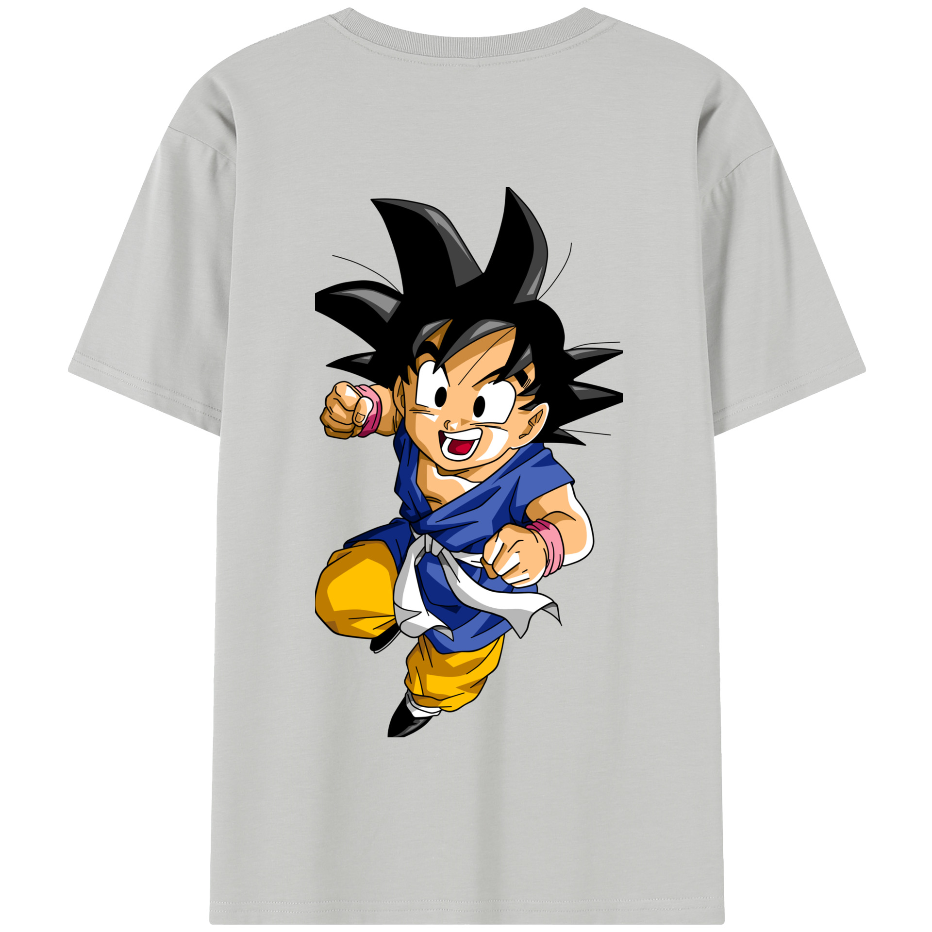 （画像用） ドラゴンボール 孫悟天 そん ごてん DRAGON BALL Son Goten 綿100％半袖Tシャツ（背面プリント）