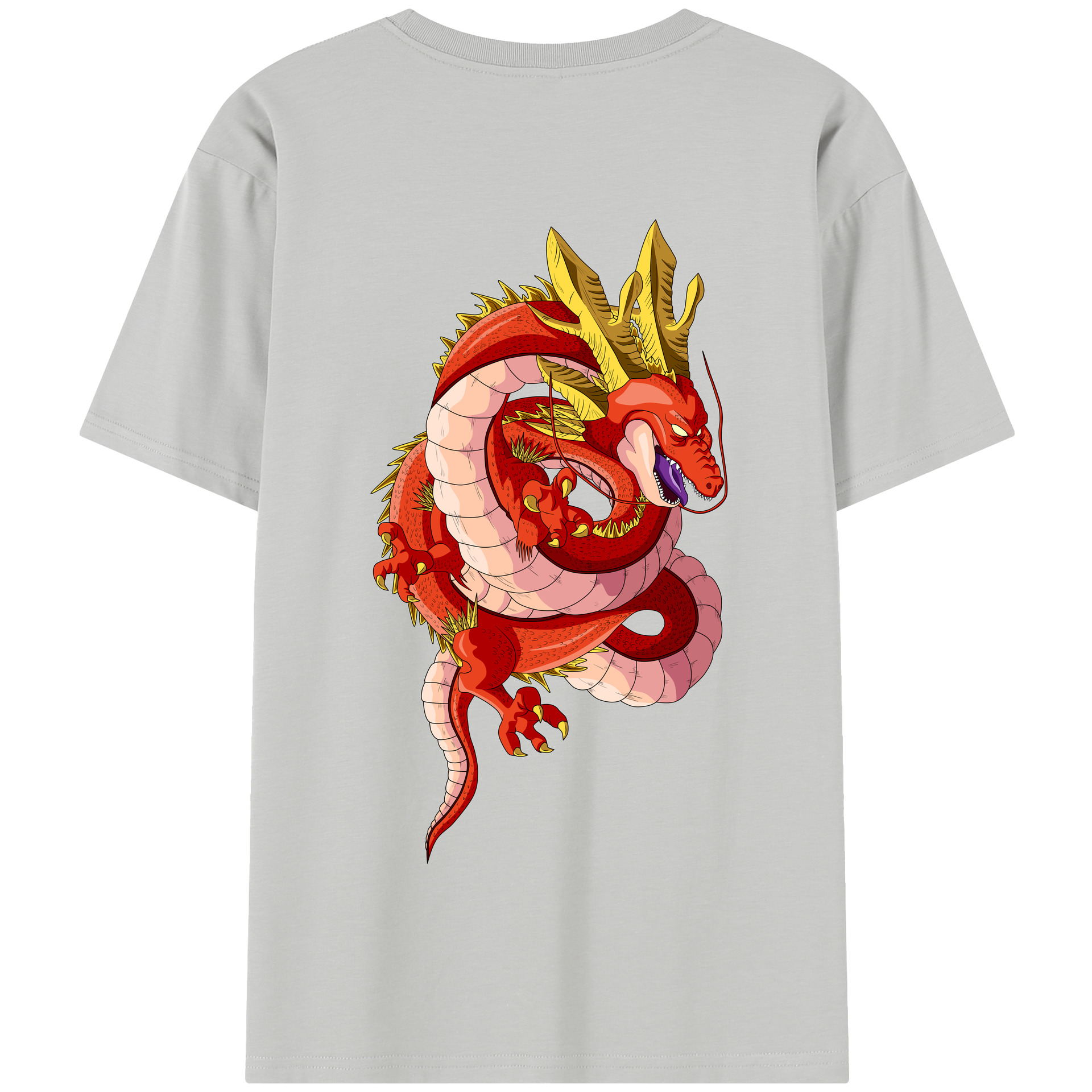 （画像用） ドラゴンボール 神龍 シェンロン DRAGON BALL Shenron 綿100％半袖Tシャツ（背面プリント）