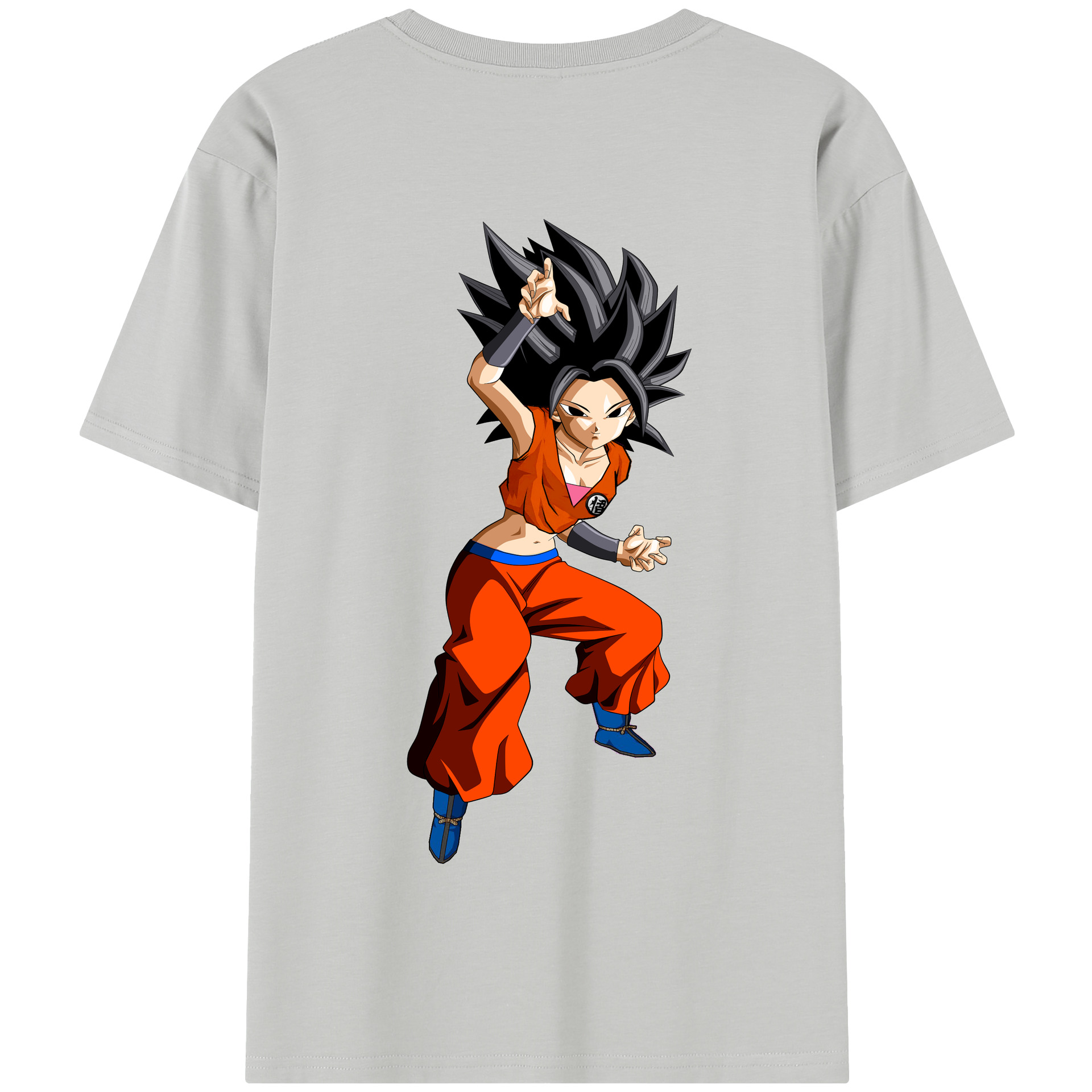 （画像用） ドラゴンボール カリフラ DRAGON BALL Caulifla 綿100％半袖Tシャツ（背面プリント）