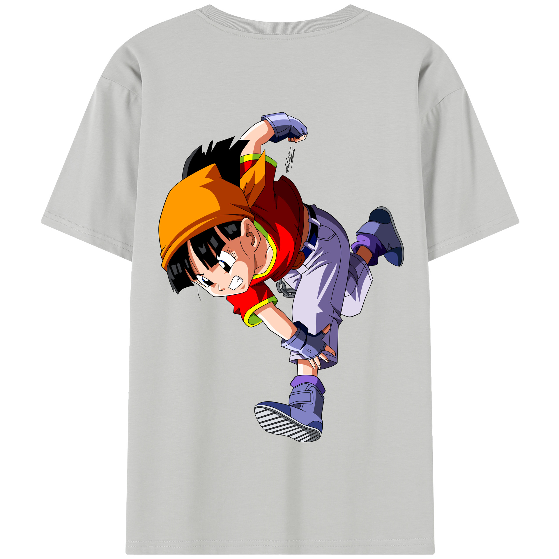 （画像用） ドラゴンボール パン DRAGON BALL Pan 綿100％半袖Tシャツ（背面プリント）