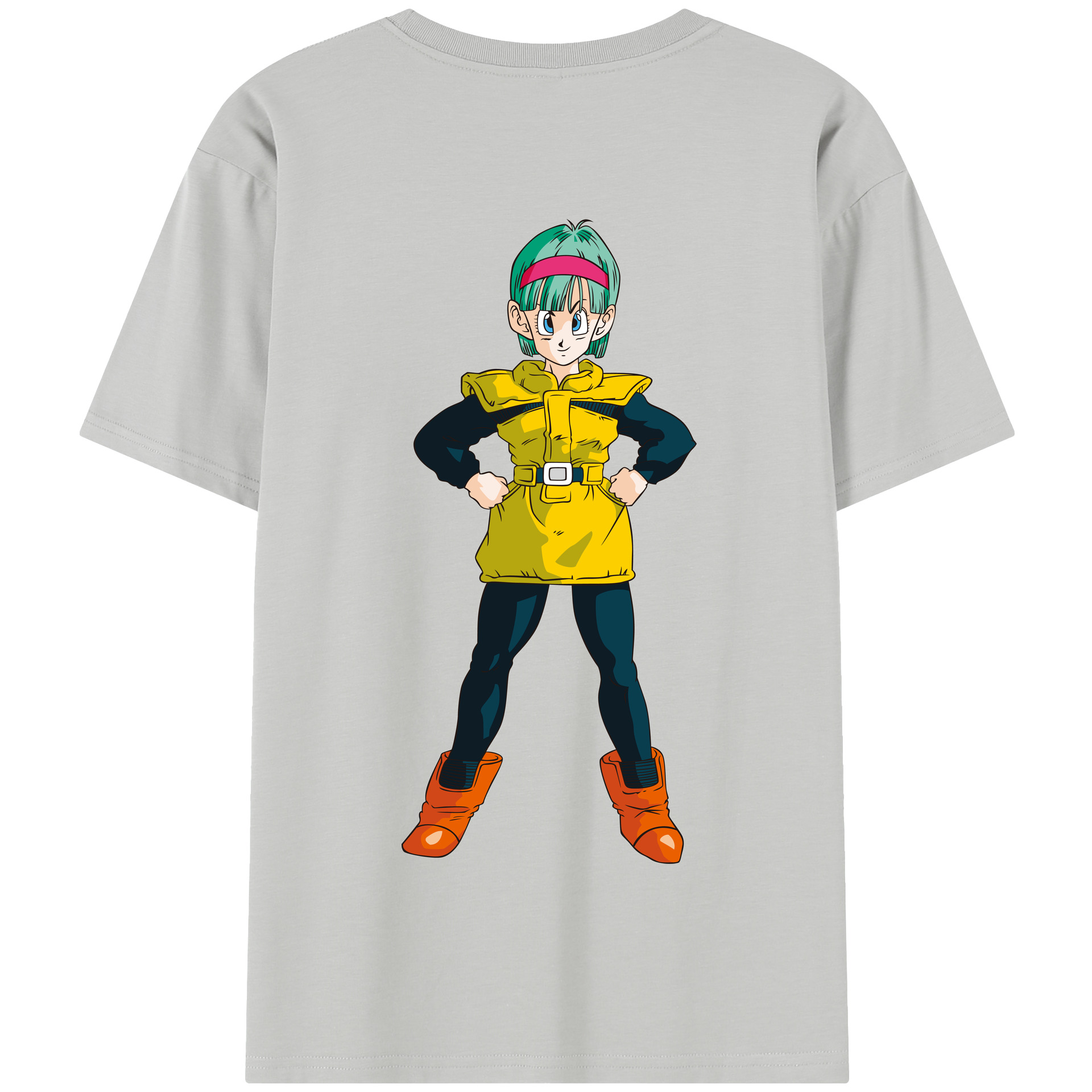 （画像用） ドラゴンボール ブルマ DRAGON BALL Bulma 綿100％半袖Tシャツ（背面プリント）