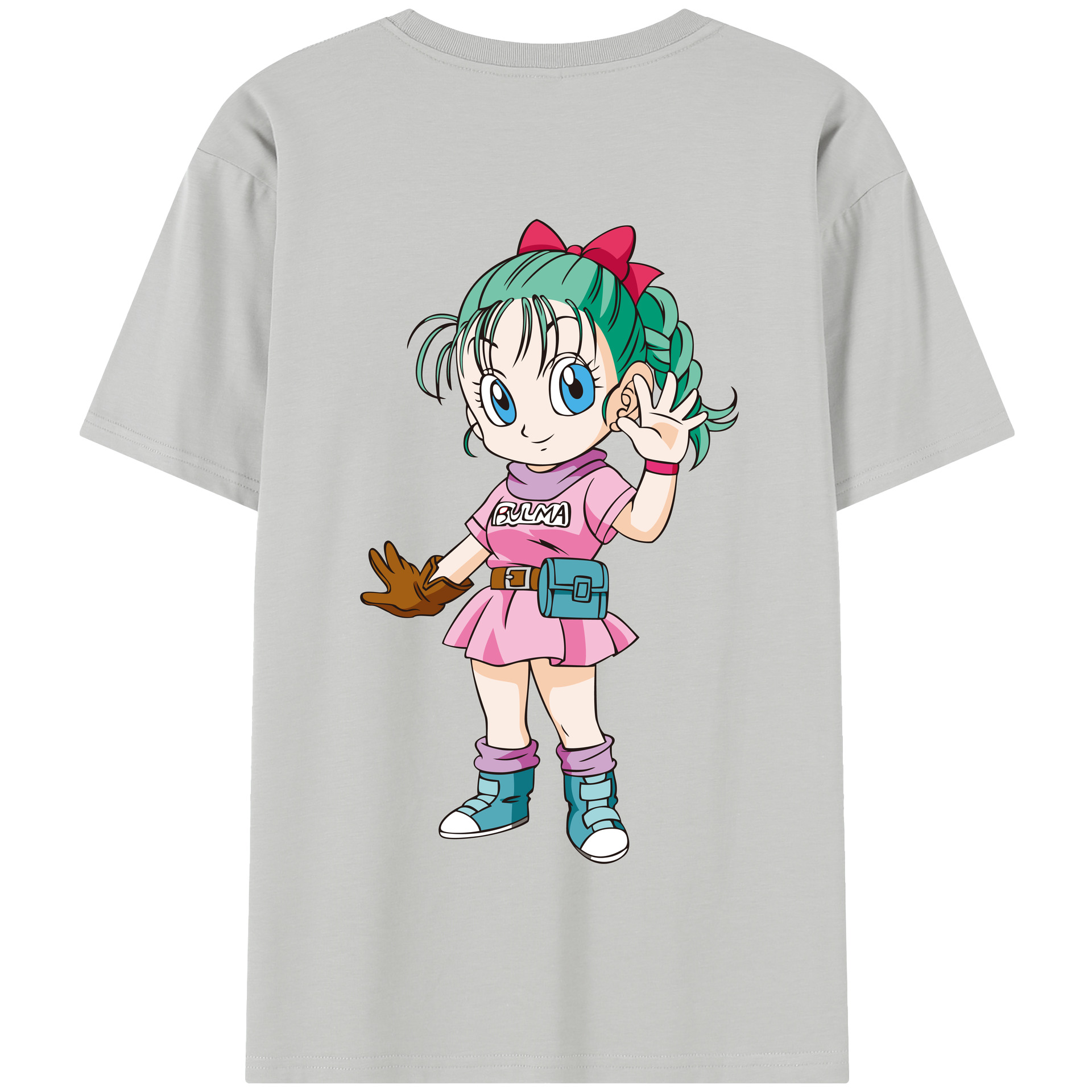 （画像用） ドラゴンボール ブルマ DRAGON BALL Bulma 綿100％半袖Tシャツ（背面プリント）