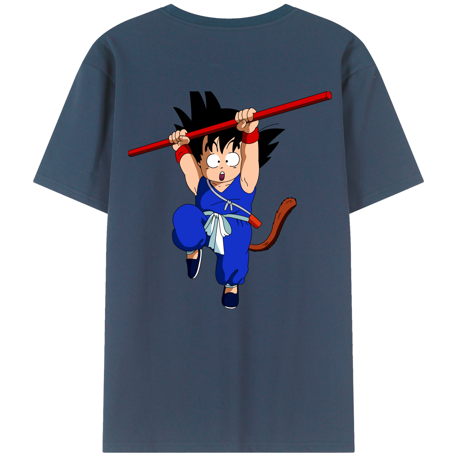 （画像用） ドラゴンボール 孫悟空（そん ごくう）Son Goku カカロット DRAGON BALL Kakarotto 綿100％半袖Tシャツ（背面プリント）
