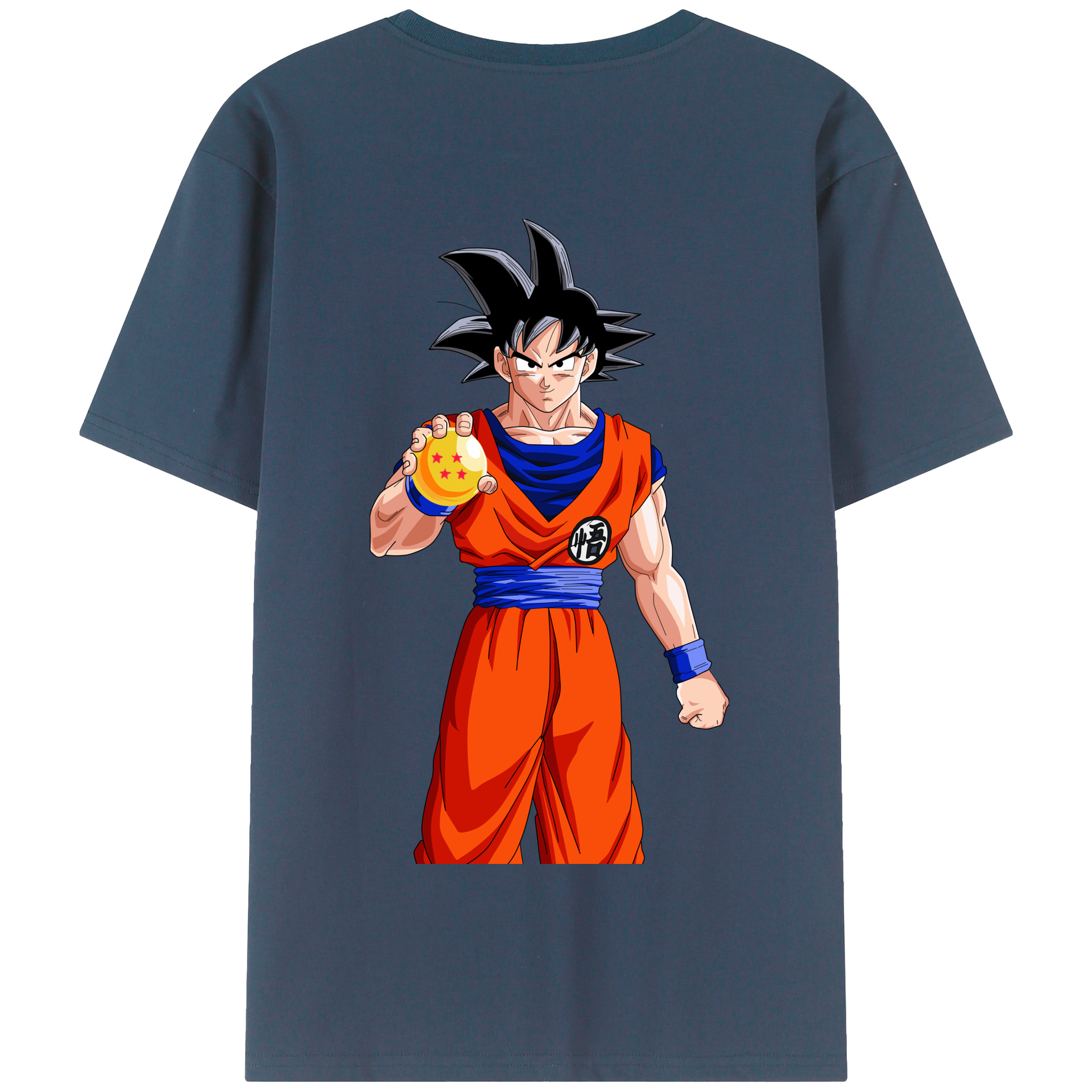 （画像用） ドラゴンボール 孫悟空（そん ごくう）Son Goku カカロット DRAGON BALL Kakarotto 綿100％半袖Tシャツ（背面プリント）