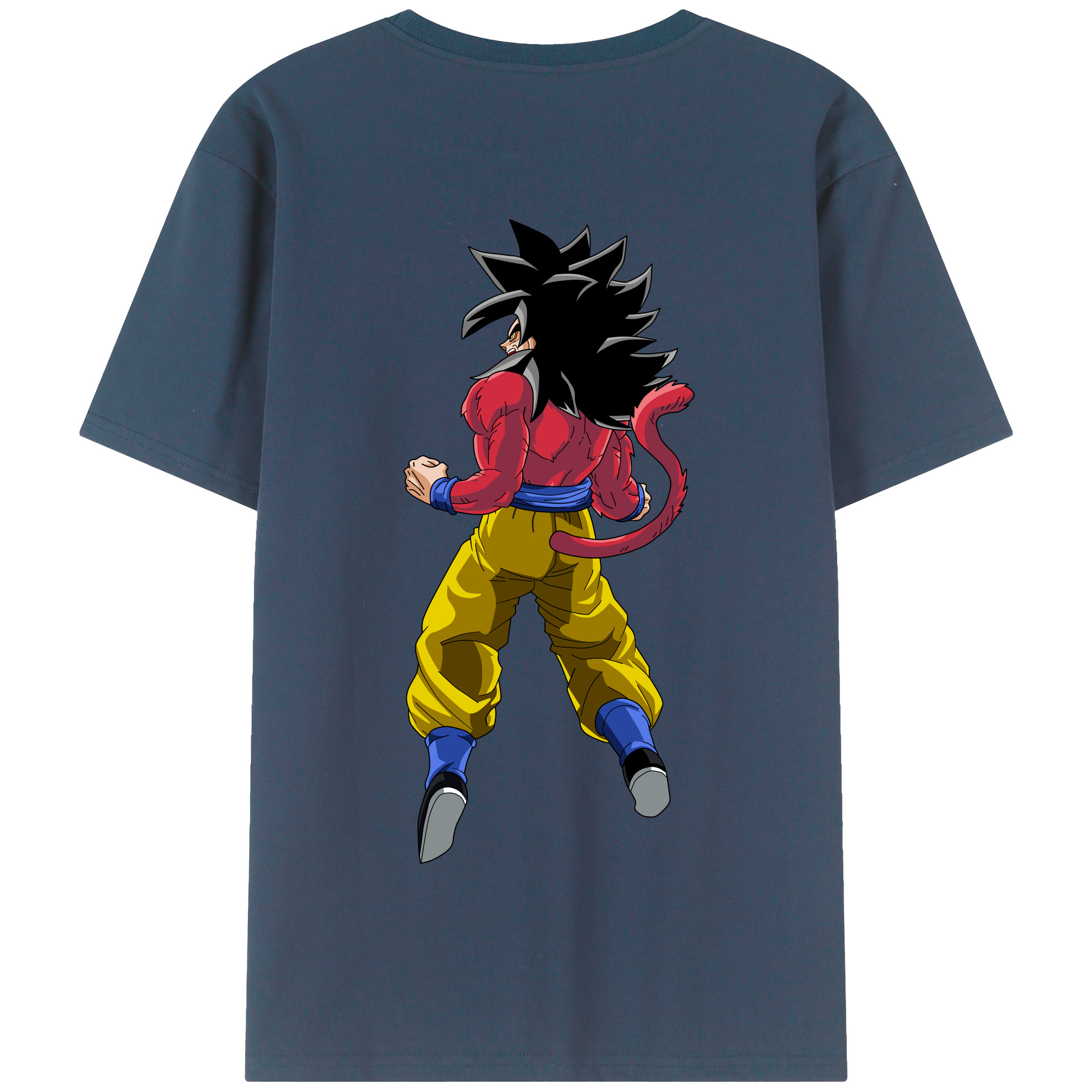 （画像用） ドラゴンボール 孫悟空（そん ごくう）Son Goku カカロット DRAGON BALL Kakarotto 綿100％半袖Tシャツ（背面プリント）