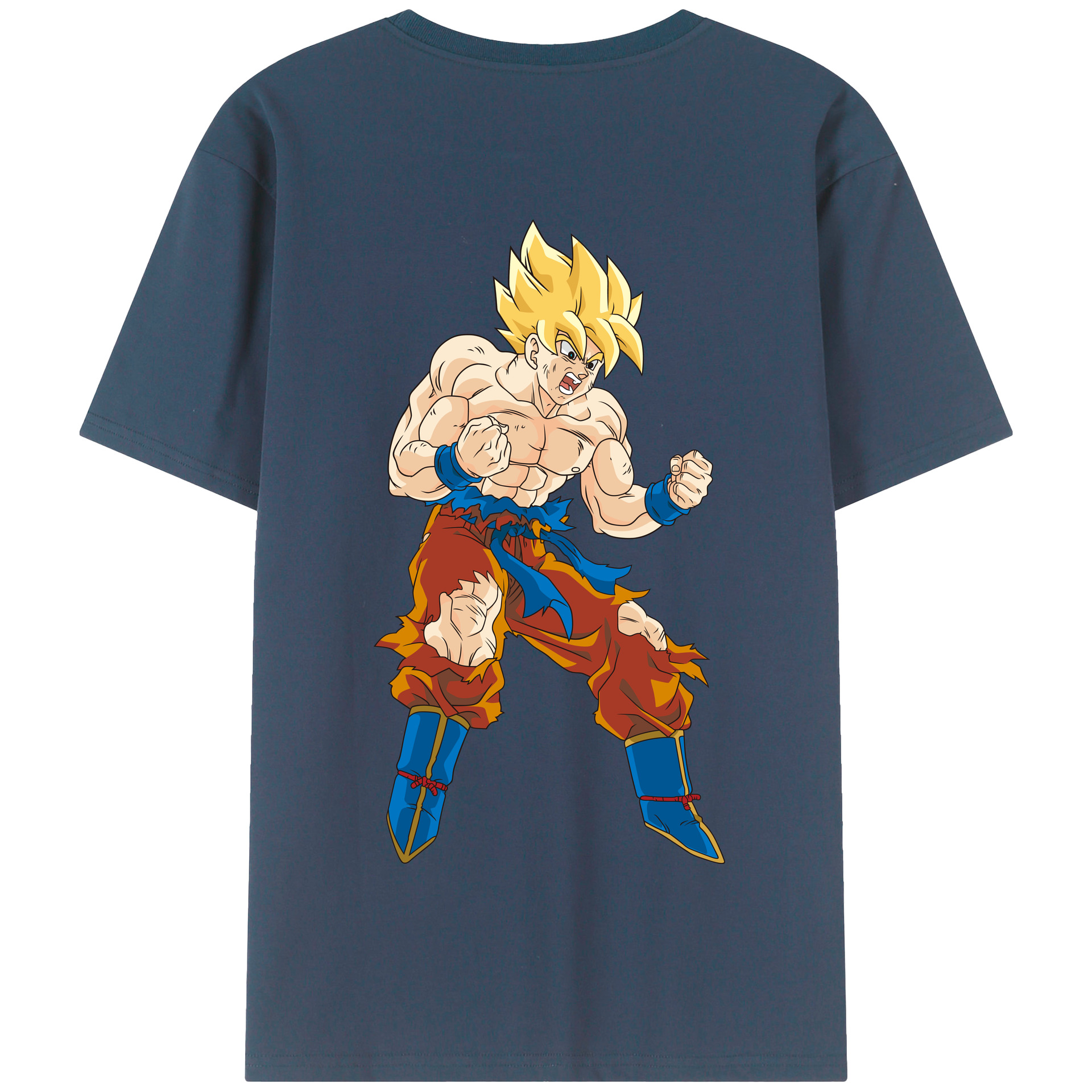 （画像用） ドラゴンボール 孫悟空（そん ごくう）Son Goku カカロット DRAGON BALL Kakarotto 綿100％半袖Tシャツ（背面プリント）