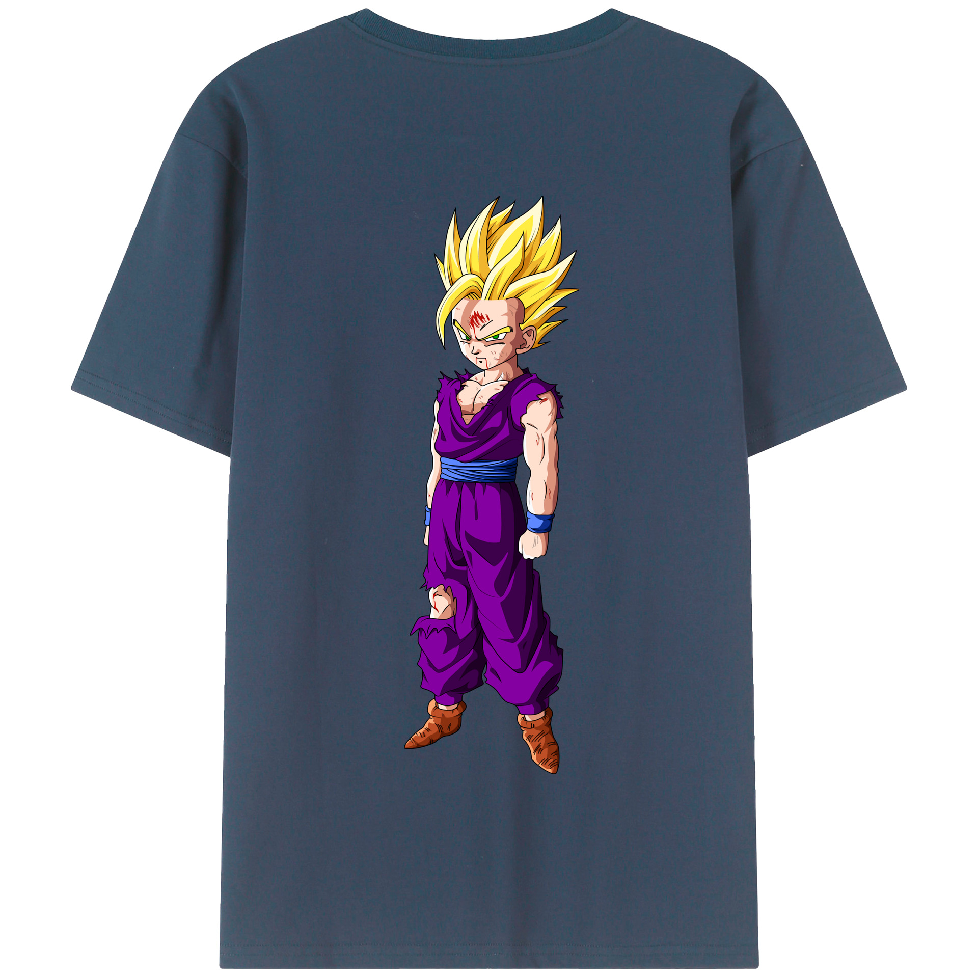 （画像用） ドラゴンボール 孫 悟飯（そんごはん）DRAGON BALL Son Gohan 綿100％半袖Tシャツ（背面プリント）