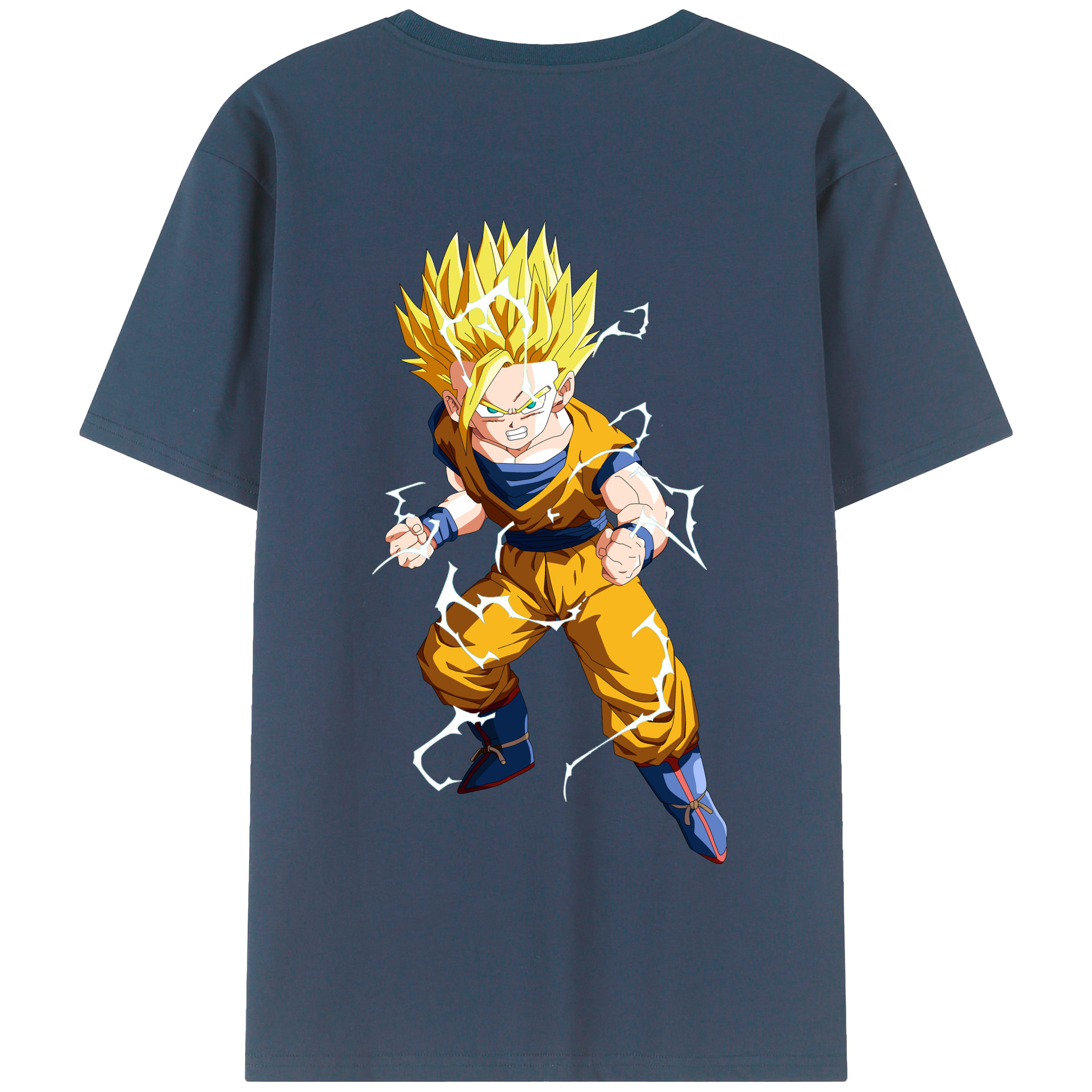 （画像用） ドラゴンボール 孫 悟飯（そんごはん）DRAGON BALL Son Gohan 綿100％半袖Tシャツ（背面プリント）