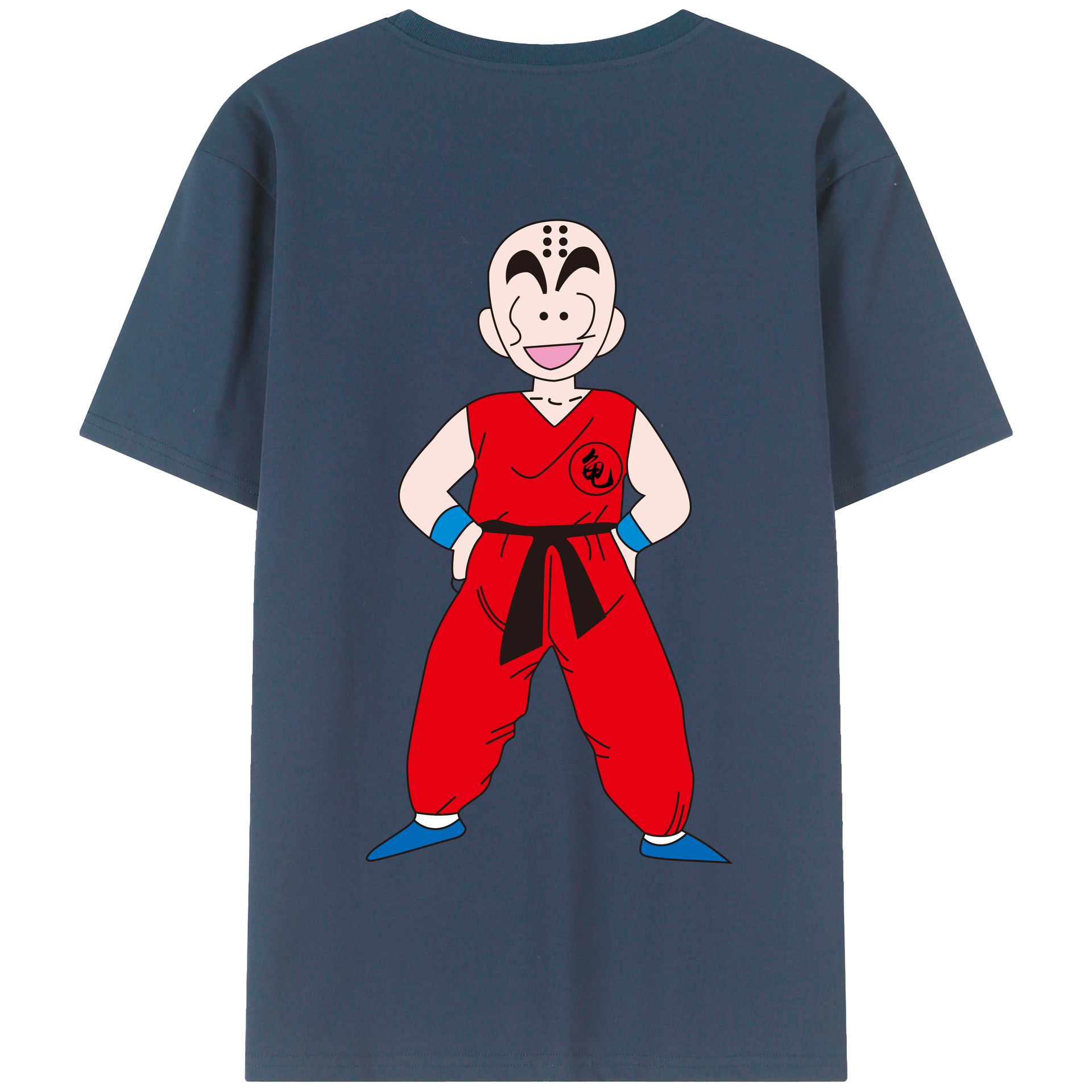 （画像用） ドラゴンボール クリリン DRAGON BALL krillin 綿100％半袖Tシャツ（背面プリント）