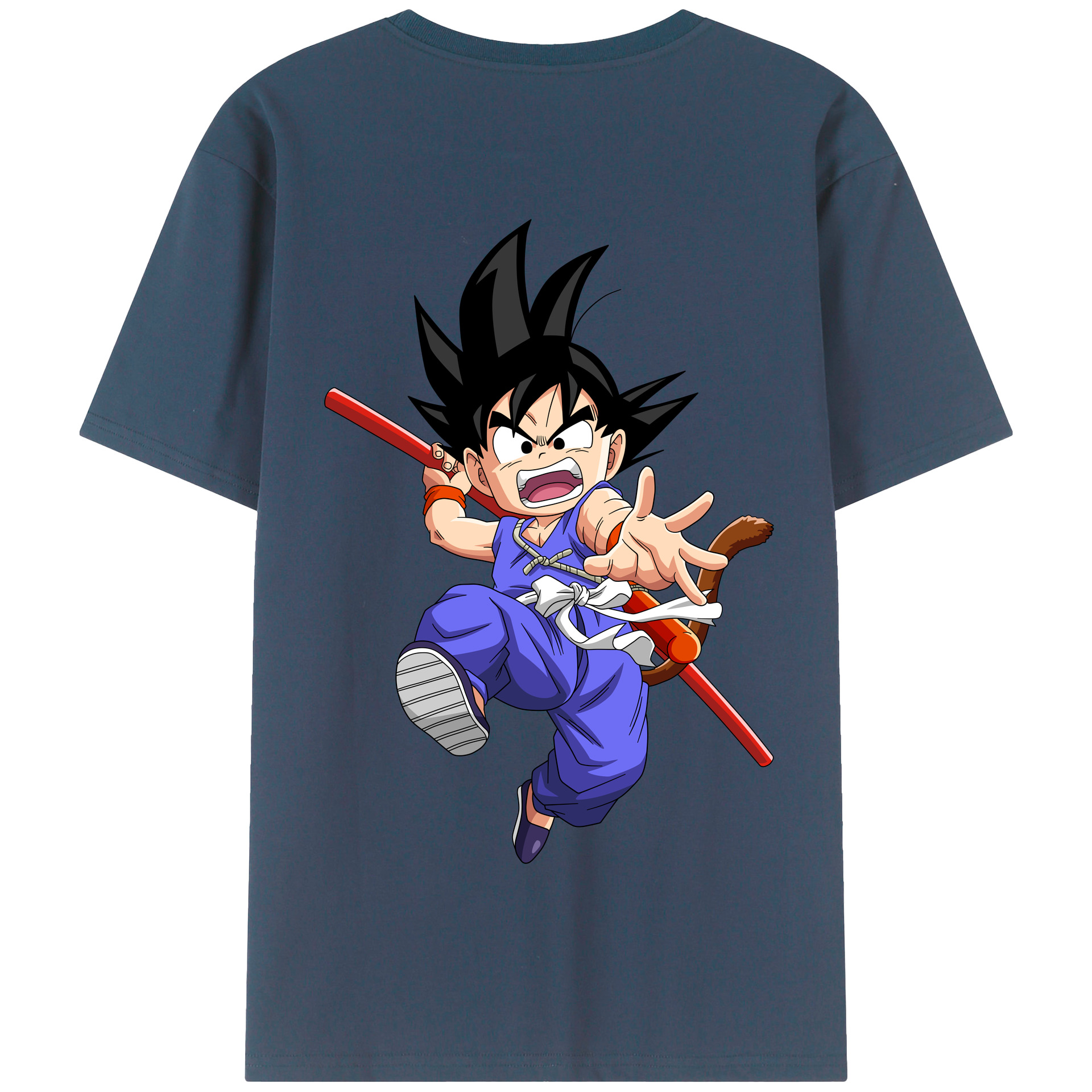 （画像用） ドラゴンボール 孫悟空（そん ごくう）Son Goku カカロット DRAGON BALL Kakarotto 綿100％半袖Tシャツ（背面プリント）