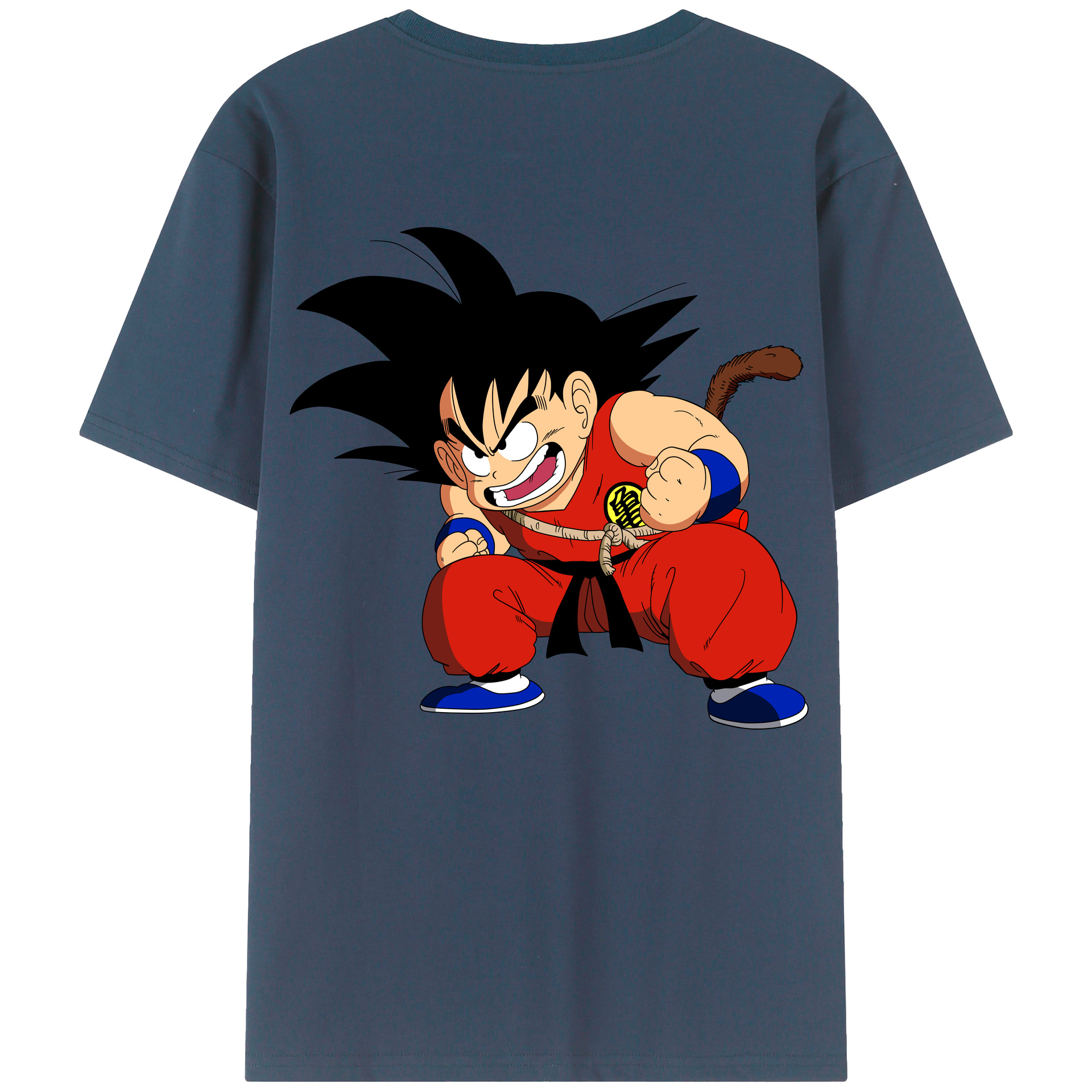 （画像用） ドラゴンボール 孫悟空（そん ごくう）Son Goku カカロット DRAGON BALL Kakarotto 綿100％半袖Tシャツ（背面プリント）