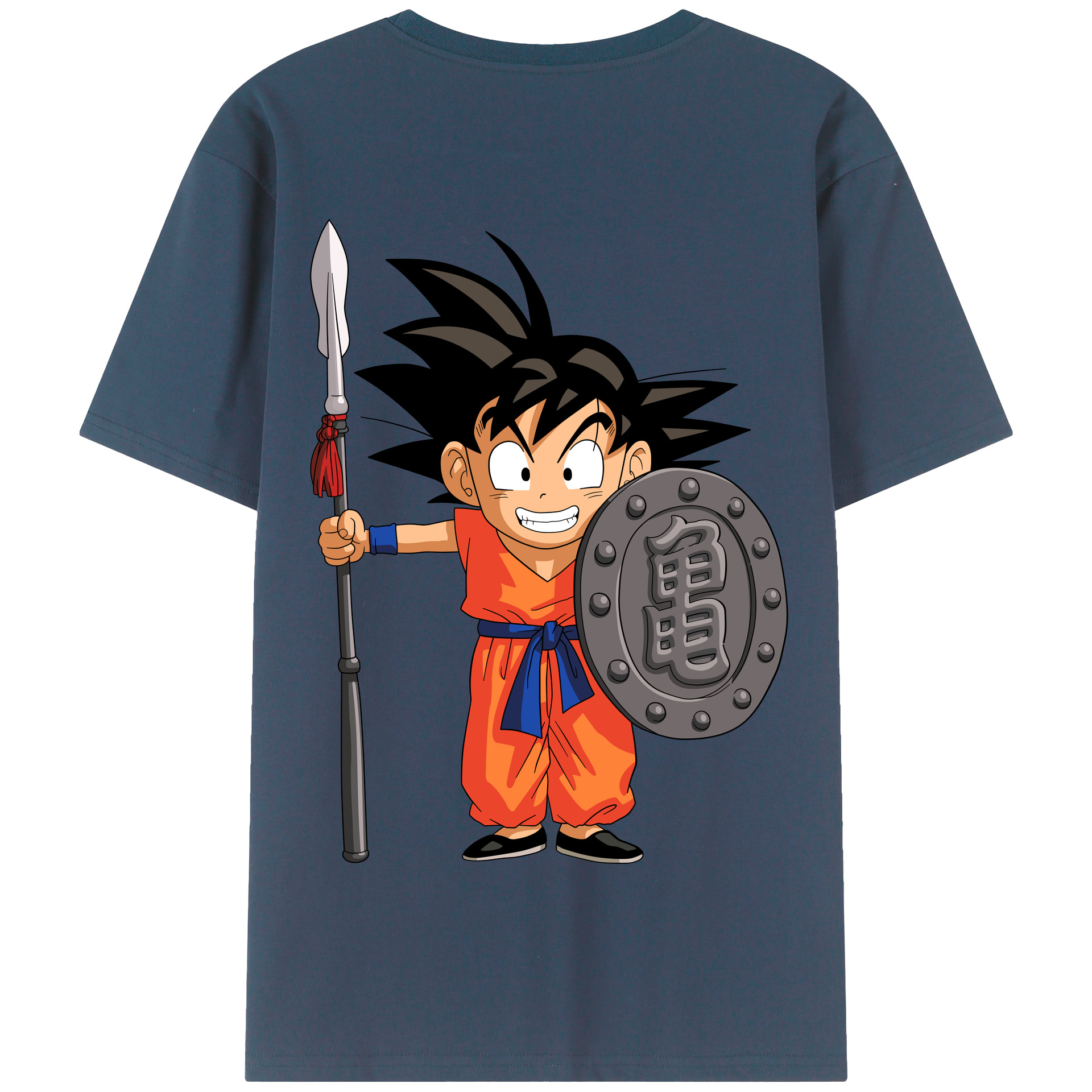 （画像用） ドラゴンボール 孫悟空（そん ごくう）Son Goku カカロット DRAGON BALL Kakarotto 綿100％半袖Tシャツ（背面プリント）