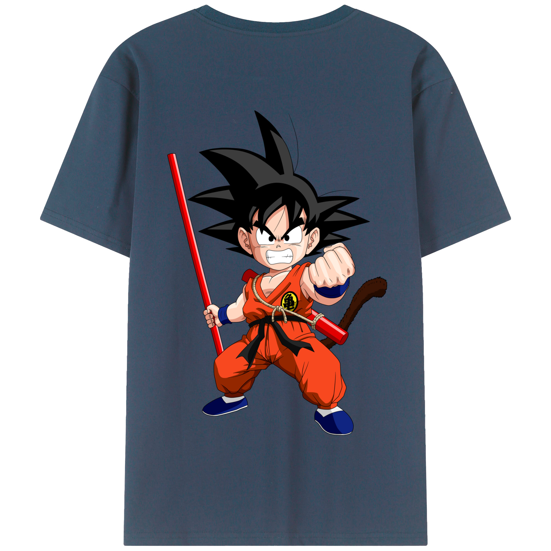 （画像用） ドラゴンボール 孫悟空（そん ごくう）Son Goku カカロット DRAGON BALL Kakarotto 綿100％半袖Tシャツ（背面プリント）