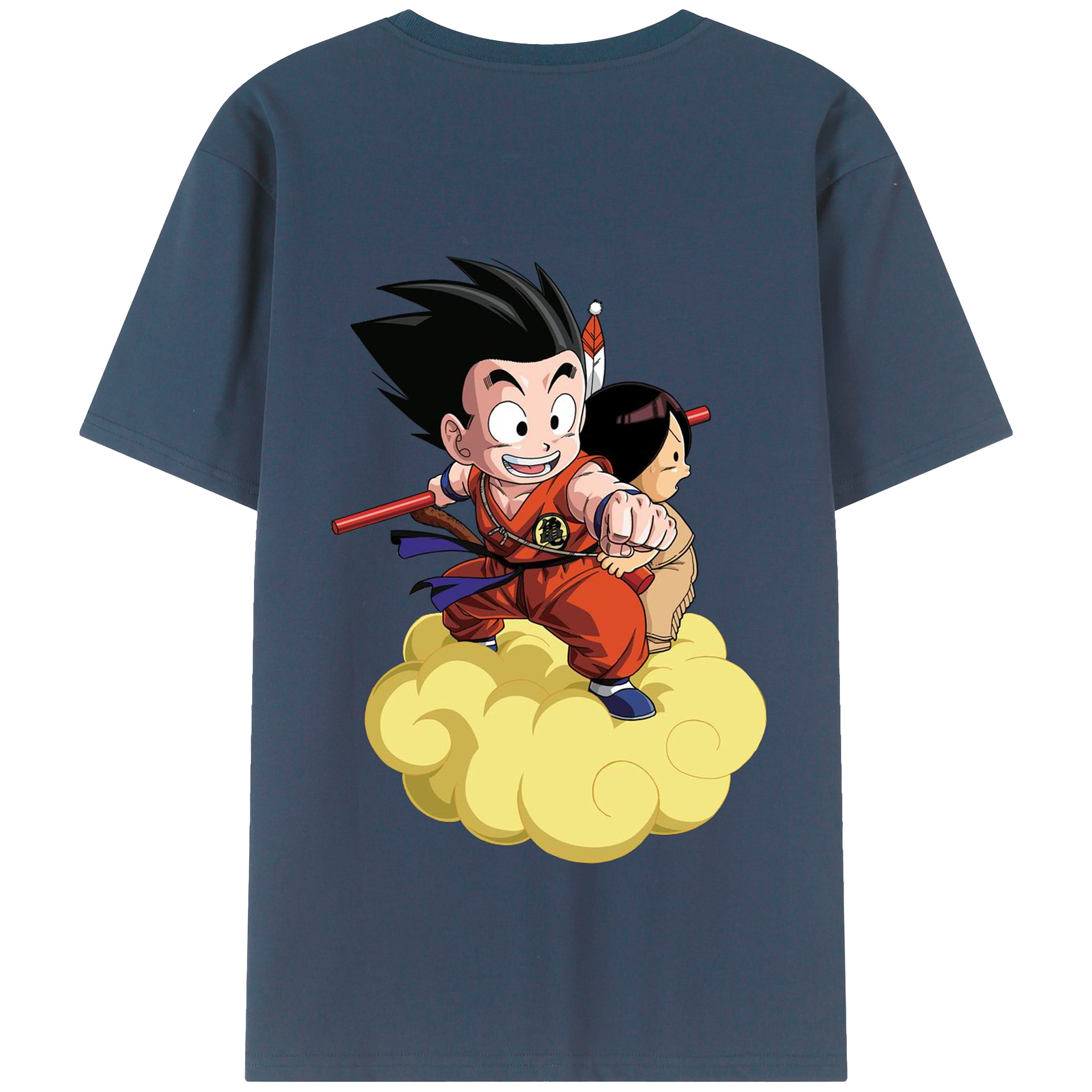 （画像用） ドラゴンボール 孫悟空（そん ごくう）Son Goku カカロット DRAGON BALL Kakarotto 綿100％半袖Tシャツ（背面プリント）