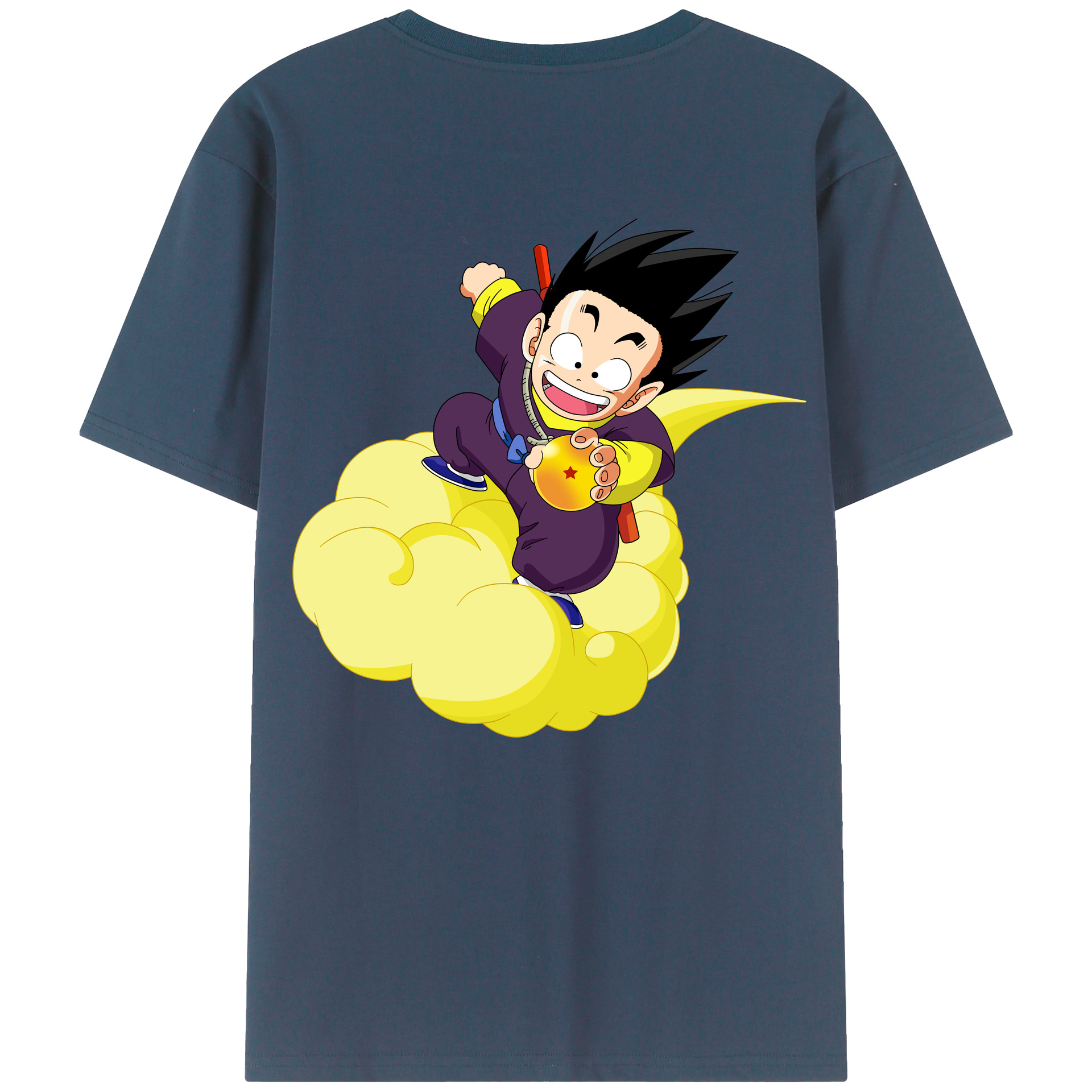 （画像用） ドラゴンボール 孫悟空（そん ごくう）Son Goku カカロット DRAGON BALL Kakarotto 綿100％半袖Tシャツ（背面プリント）