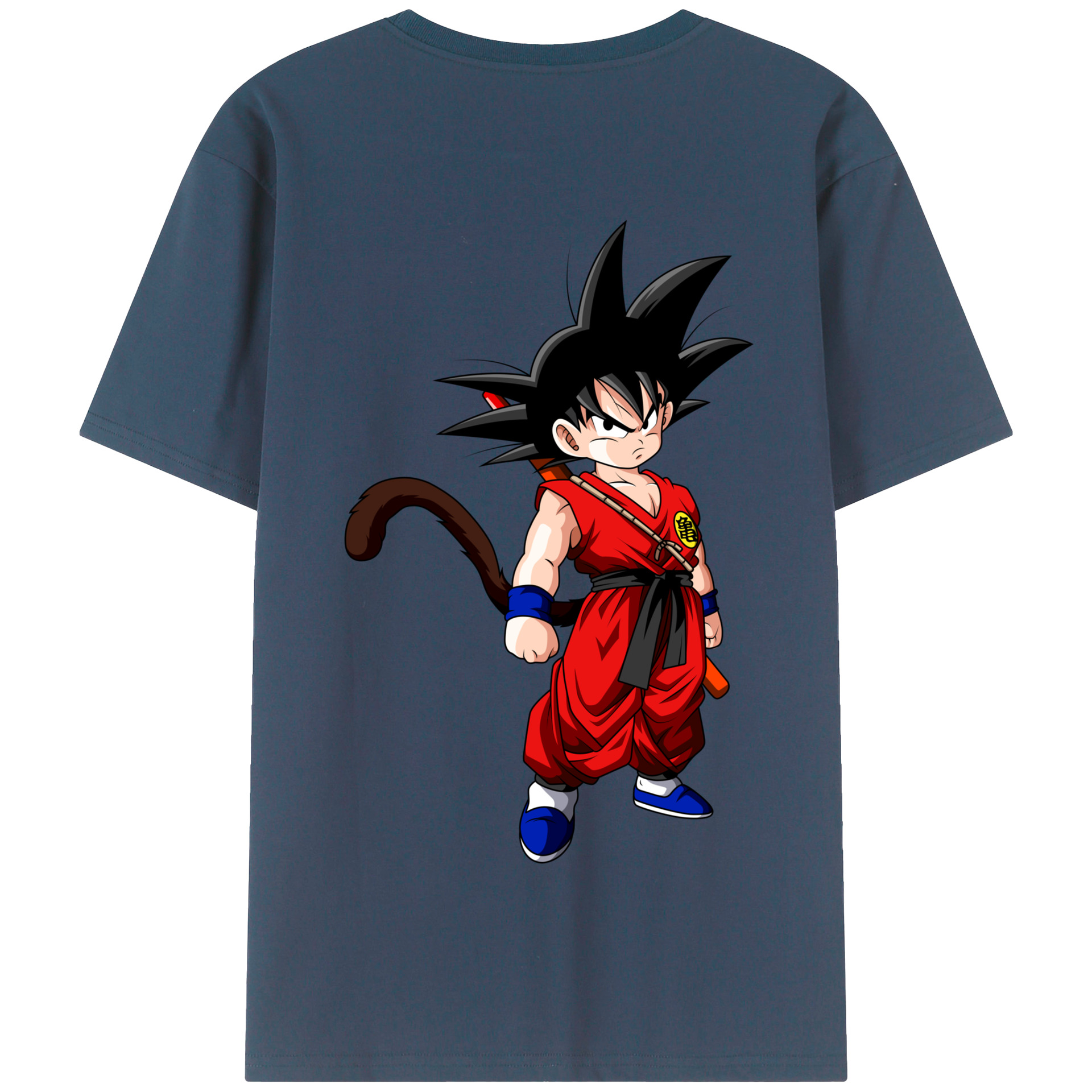 （画像用） ドラゴンボール 孫悟空（そん ごくう）Son Goku カカロット DRAGON BALL Kakarotto 綿100％半袖Tシャツ（背面プリント）